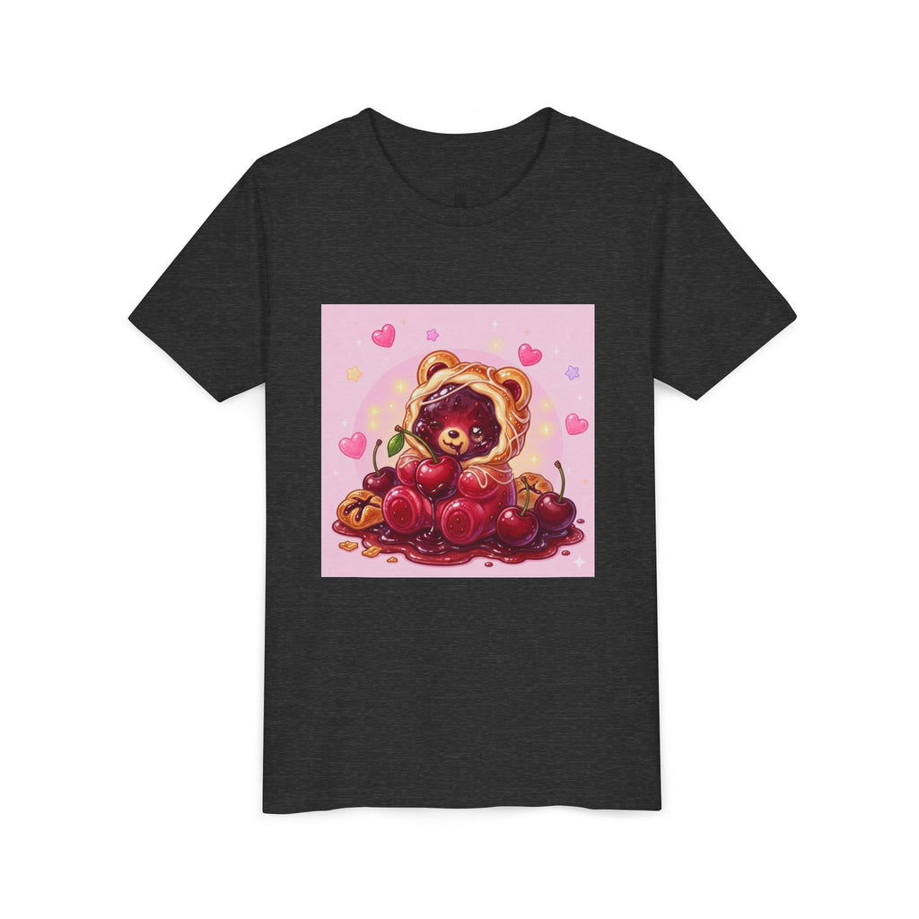 Cherry Danish Gooey Gummy Bear Graphic Youth T-Shirt