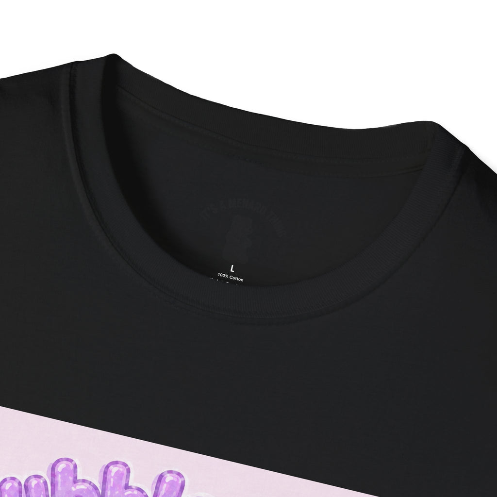 "Bubble Baby" Purple Gooey Gummy Bear — Cute Purple Boba Tea Graphic Tee