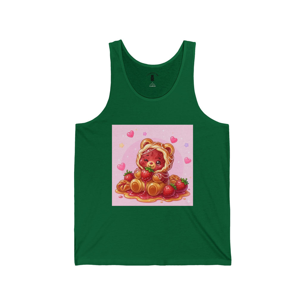 Strawberry Danish Special, Puff PJ Gooey Gummy Bear — Kawaii Graphic Tank Top