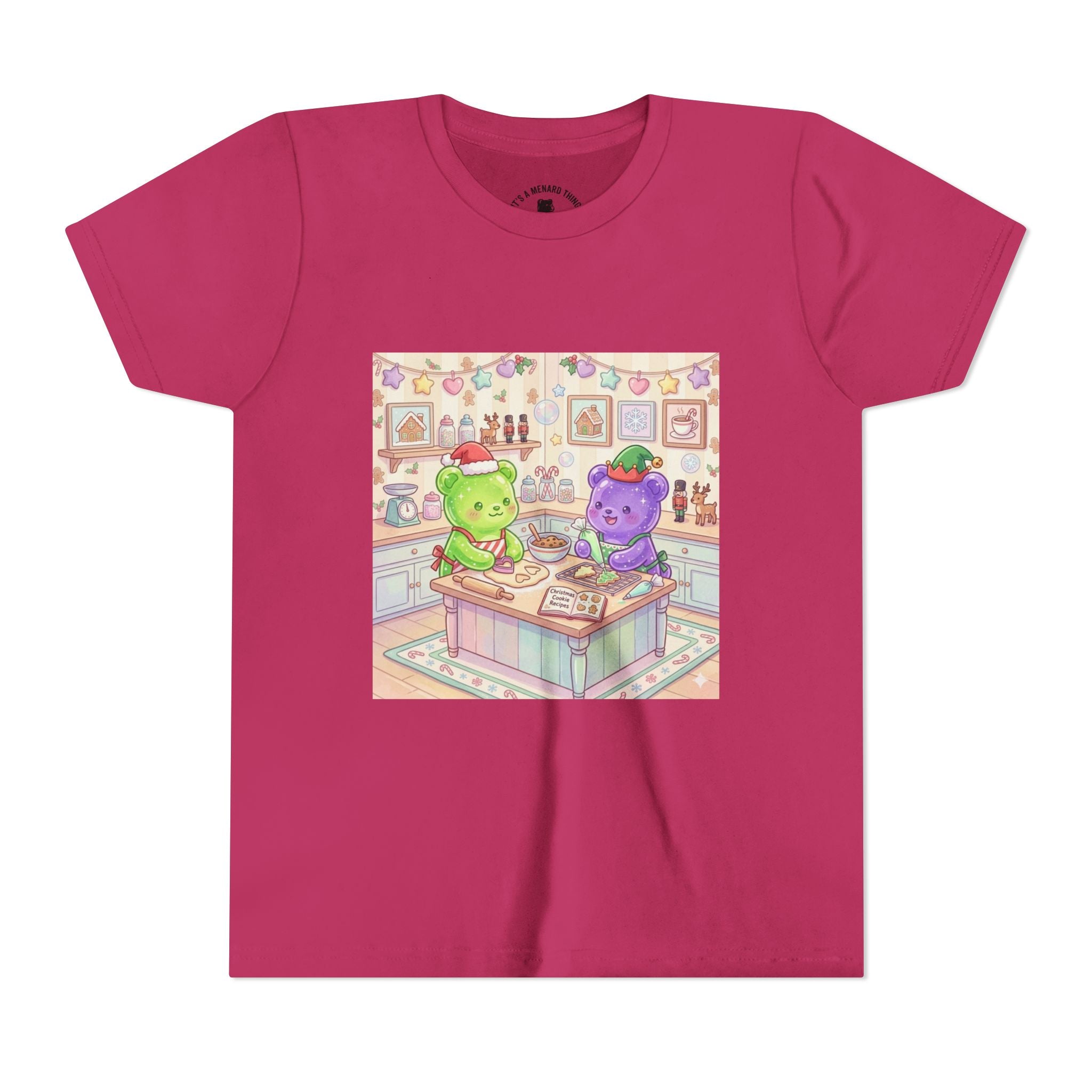 Gooey Gummies making Holiday Cookies T‑Shirt — Cute Pastel Kitchen Baking Design
