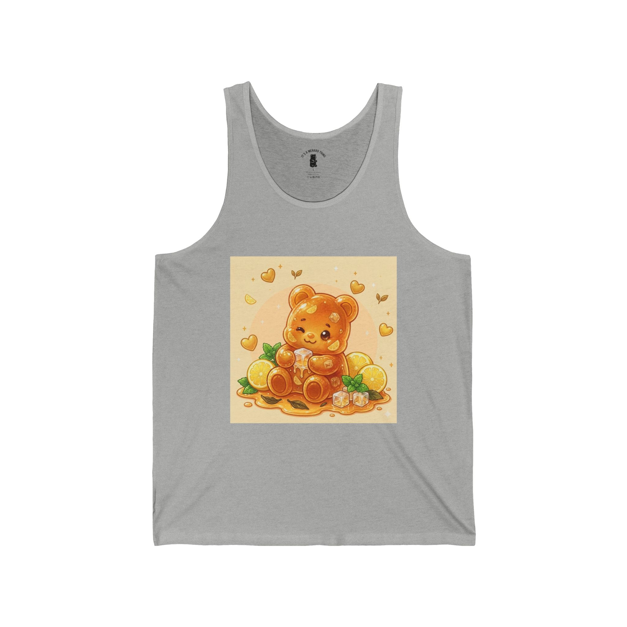 Honey Iced Tea, Golden Gooey Gummy Bear — Kawaii Design Tank Top