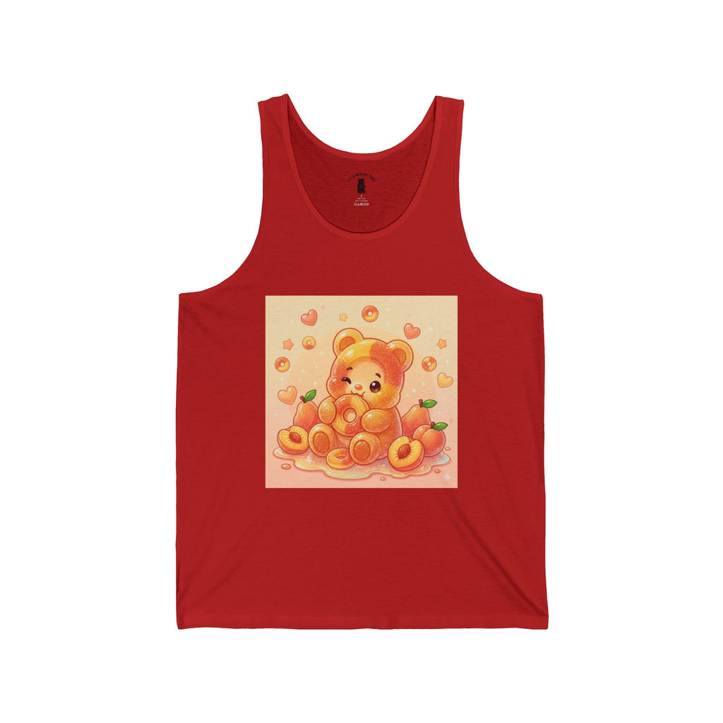 Sour Peach Ring Gooey Gummy Bear Friend — Kawaii Graphic Tank Top