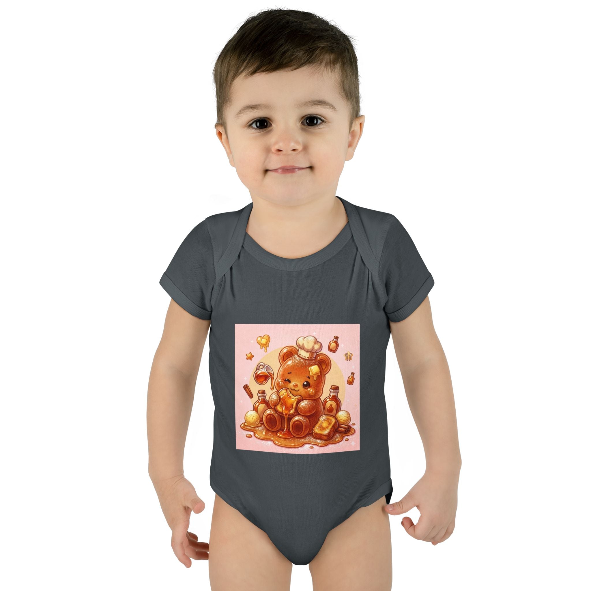 French Toast Gooey with Syrup Gummy Bear & Hearts Design