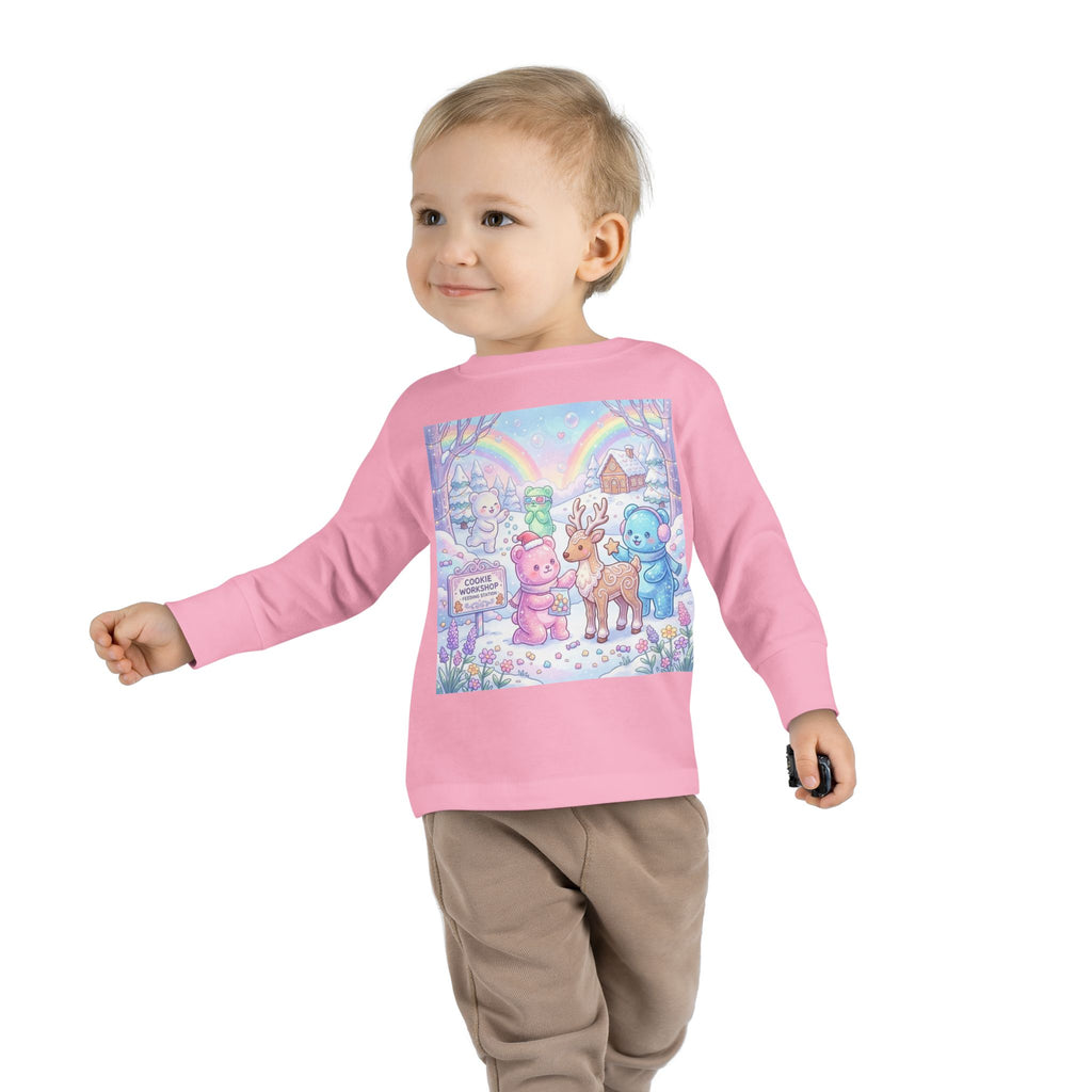 Feeding the Reindeer, Oozy Bear Friends Special Holiday- Graphic Long Sleeve Shirt