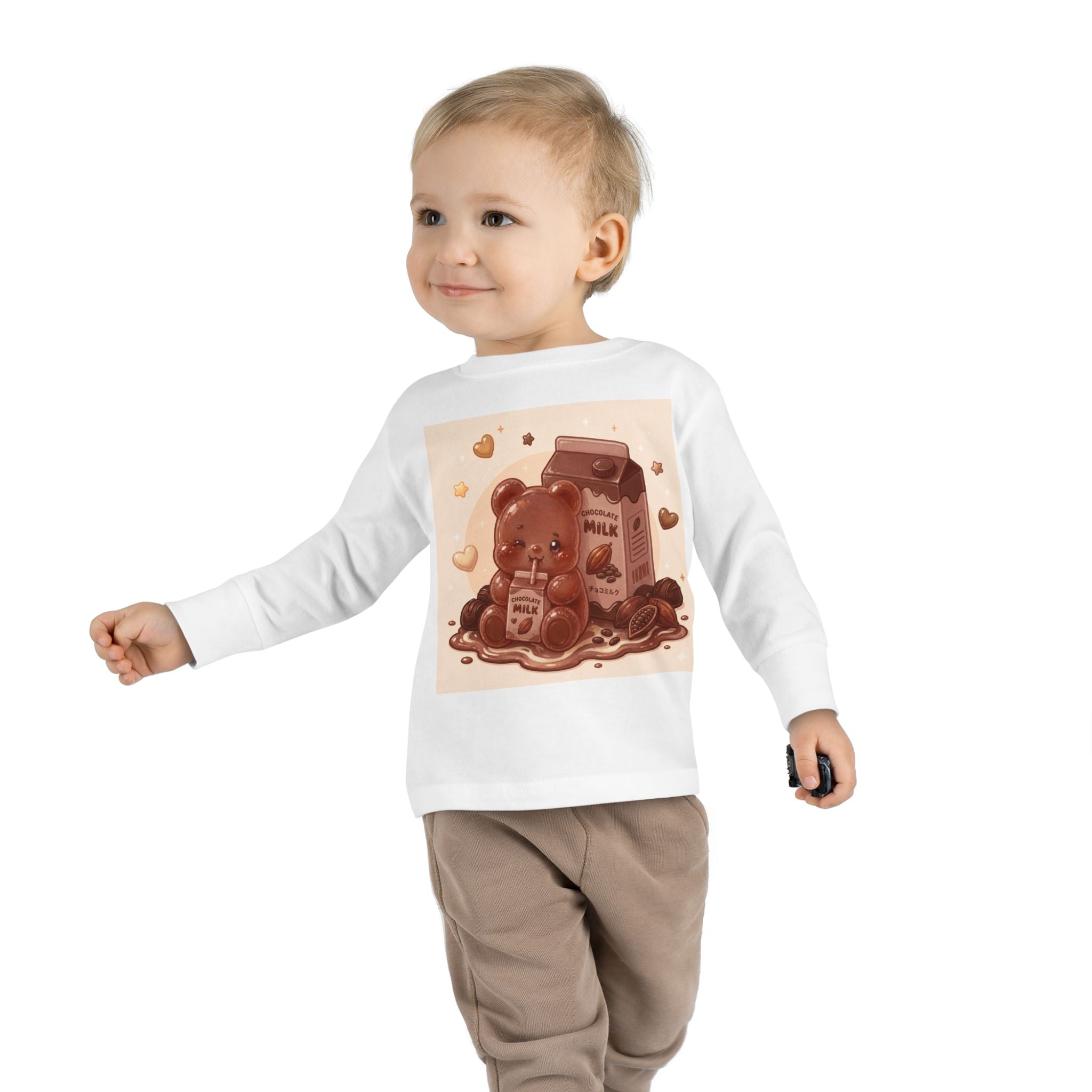 Chocolate Milk Oozy Bear- Graphic Long Sleeve Shirt