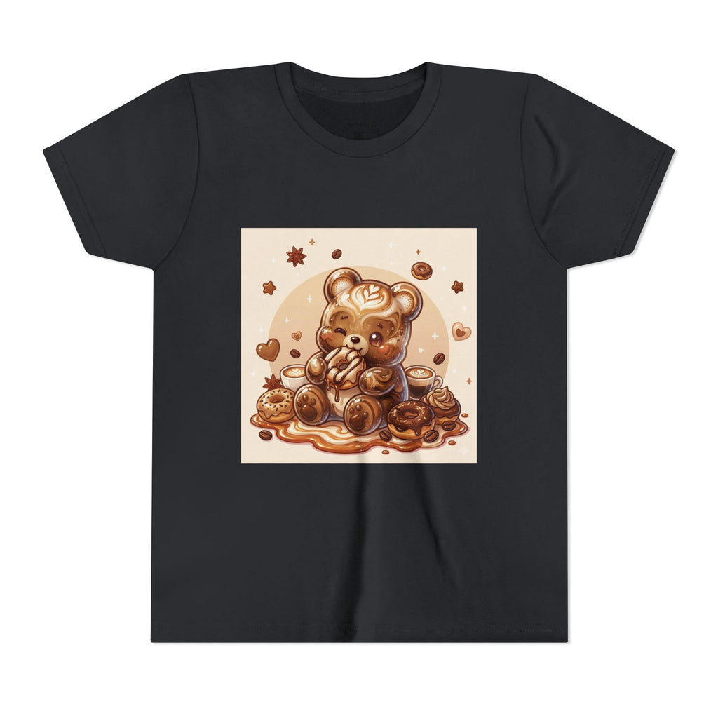 Coffee & Donuts Gooey Gummy Bear Graphic Kids Shirt