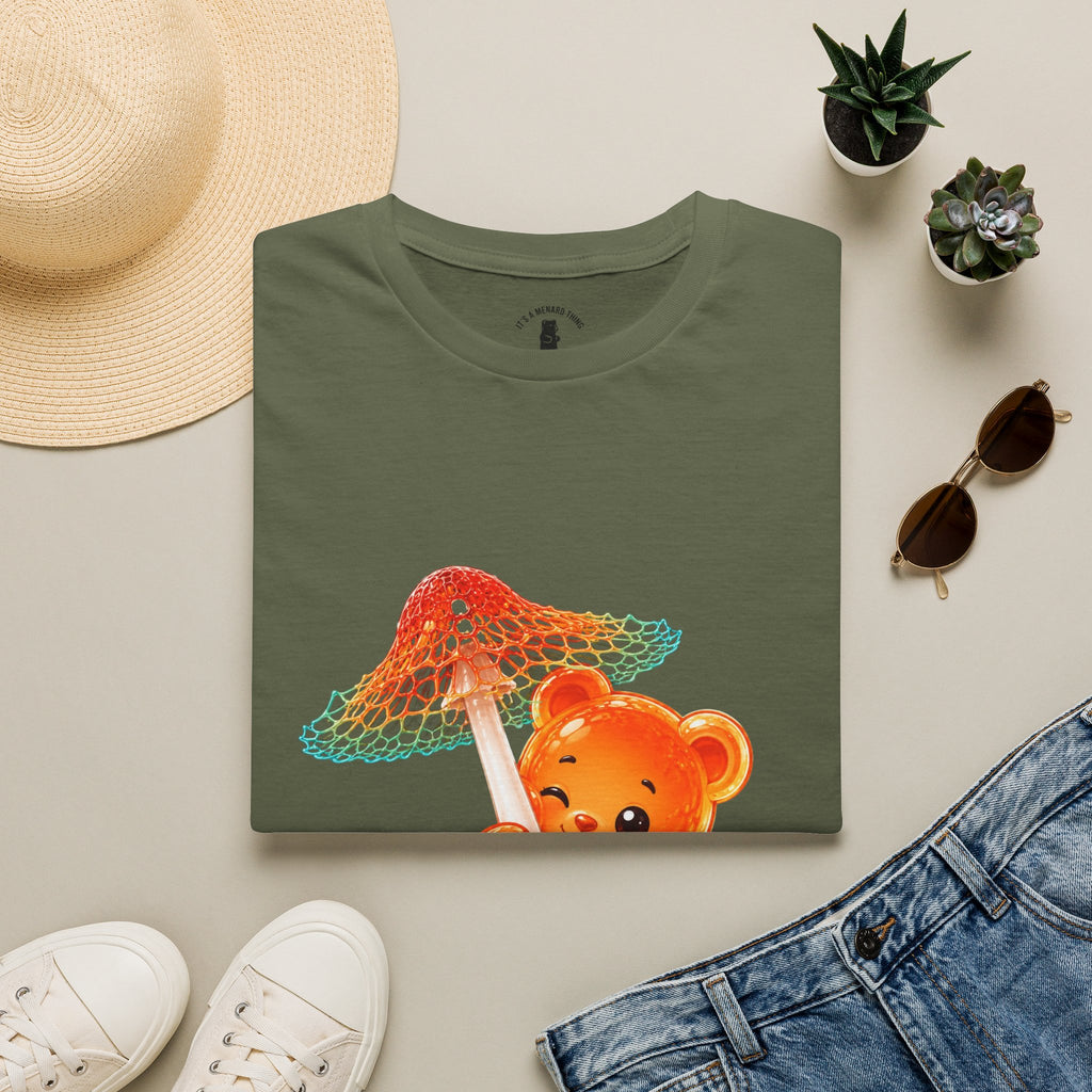Rare Orange and Green Mushroom, Oozy Bear Gummy Friend Special- Graphic Shirt