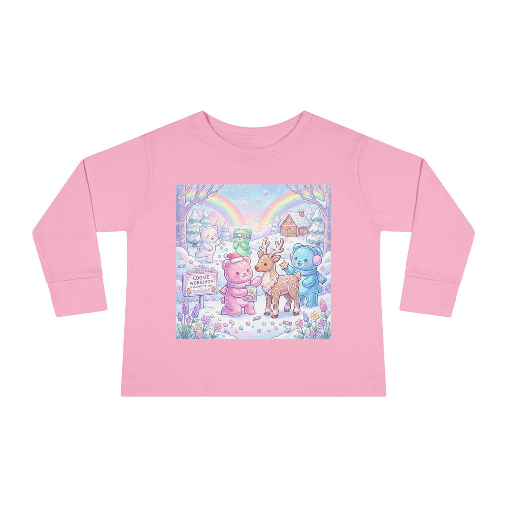 Feeding the Reindeer, Oozy Bear Friends Special Holiday- Graphic Long Sleeve Shirt