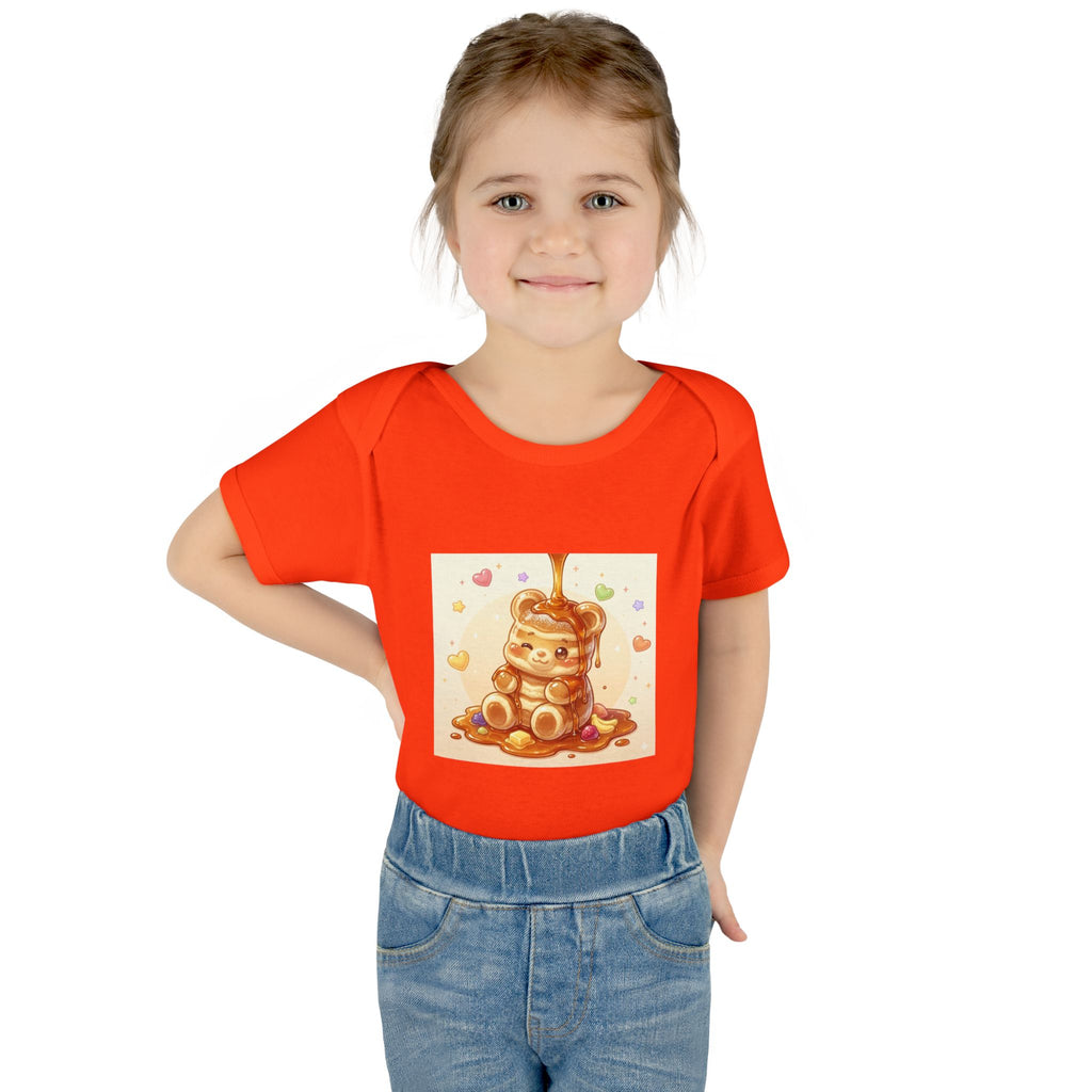 Fluffy Gooey Pancake Gummy Bear Baby Bodysuit — Cute Gummy bear Infant Onesie