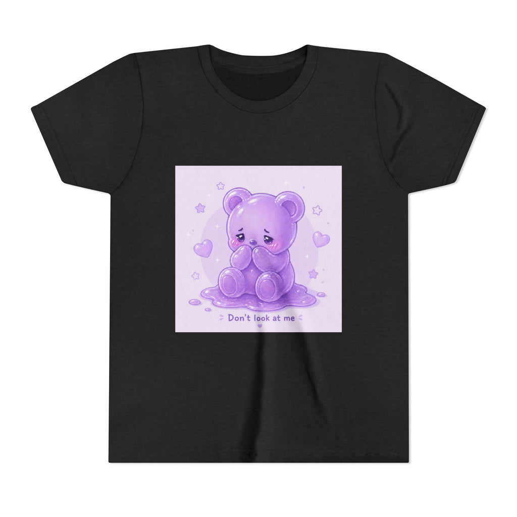 Shy Purple Gooey Gummy Bear “Don’t Look at Me” Graphic