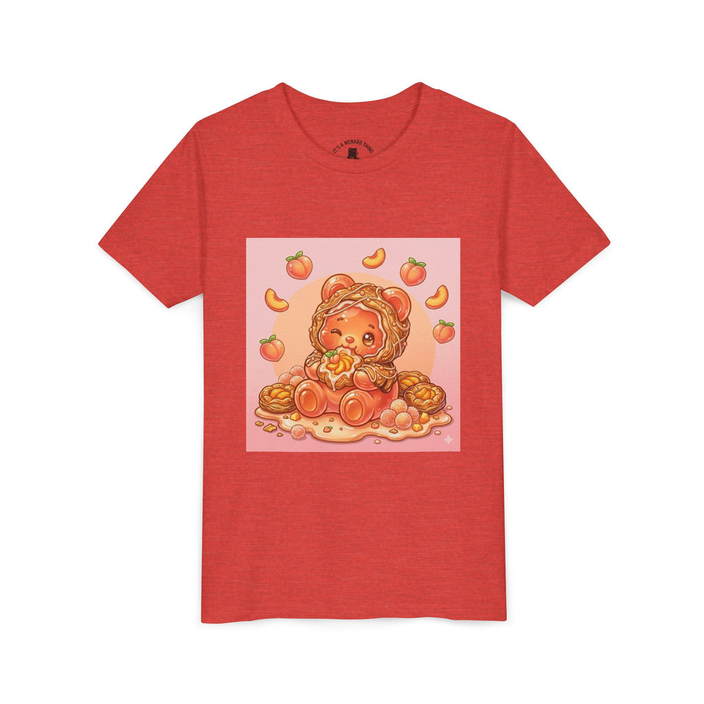 Peach Danish Bear Graphic Shirt for Kids