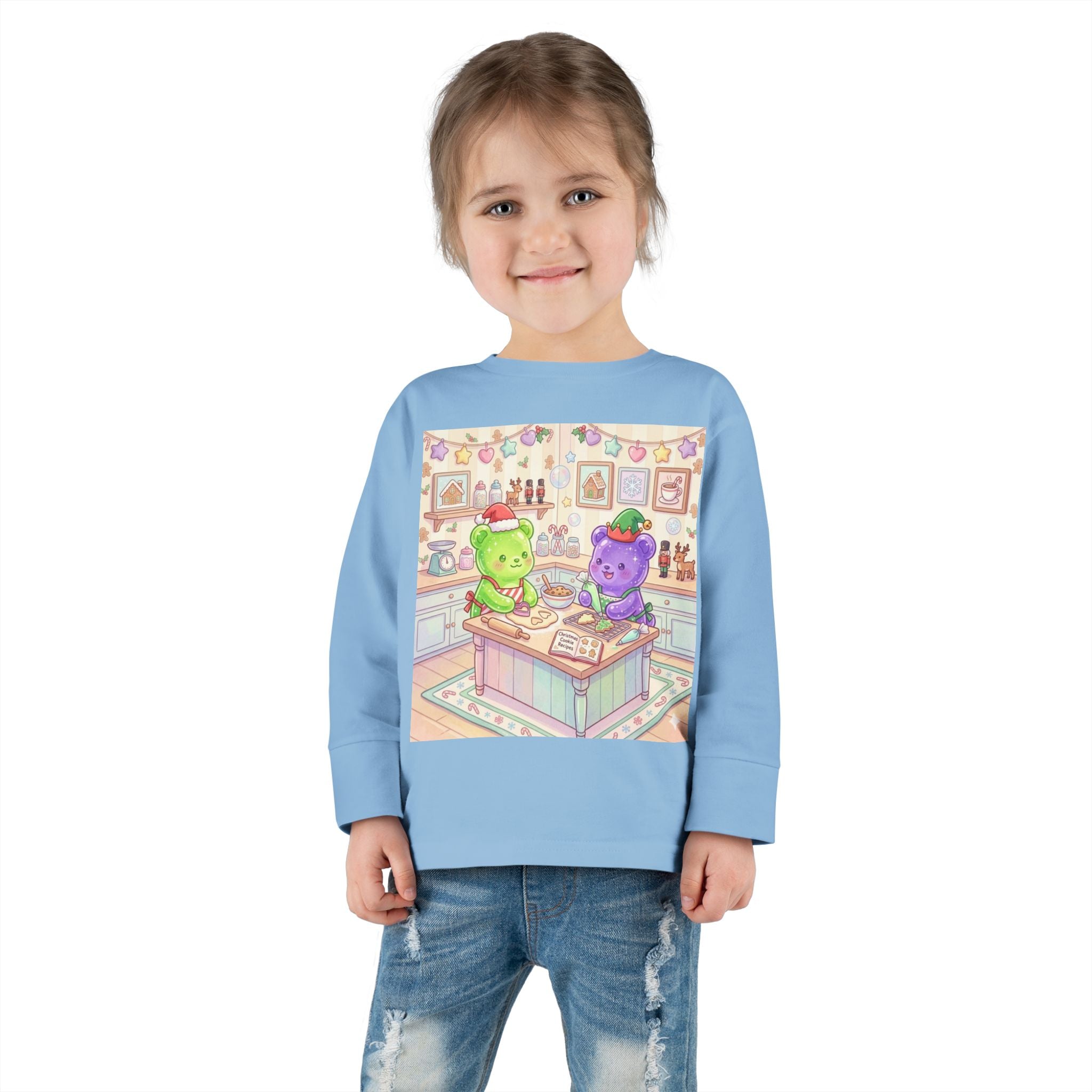 Little Holiday Bakers, Oozy Bear Gummy Friends- Graphic Long Sleeve Shirt