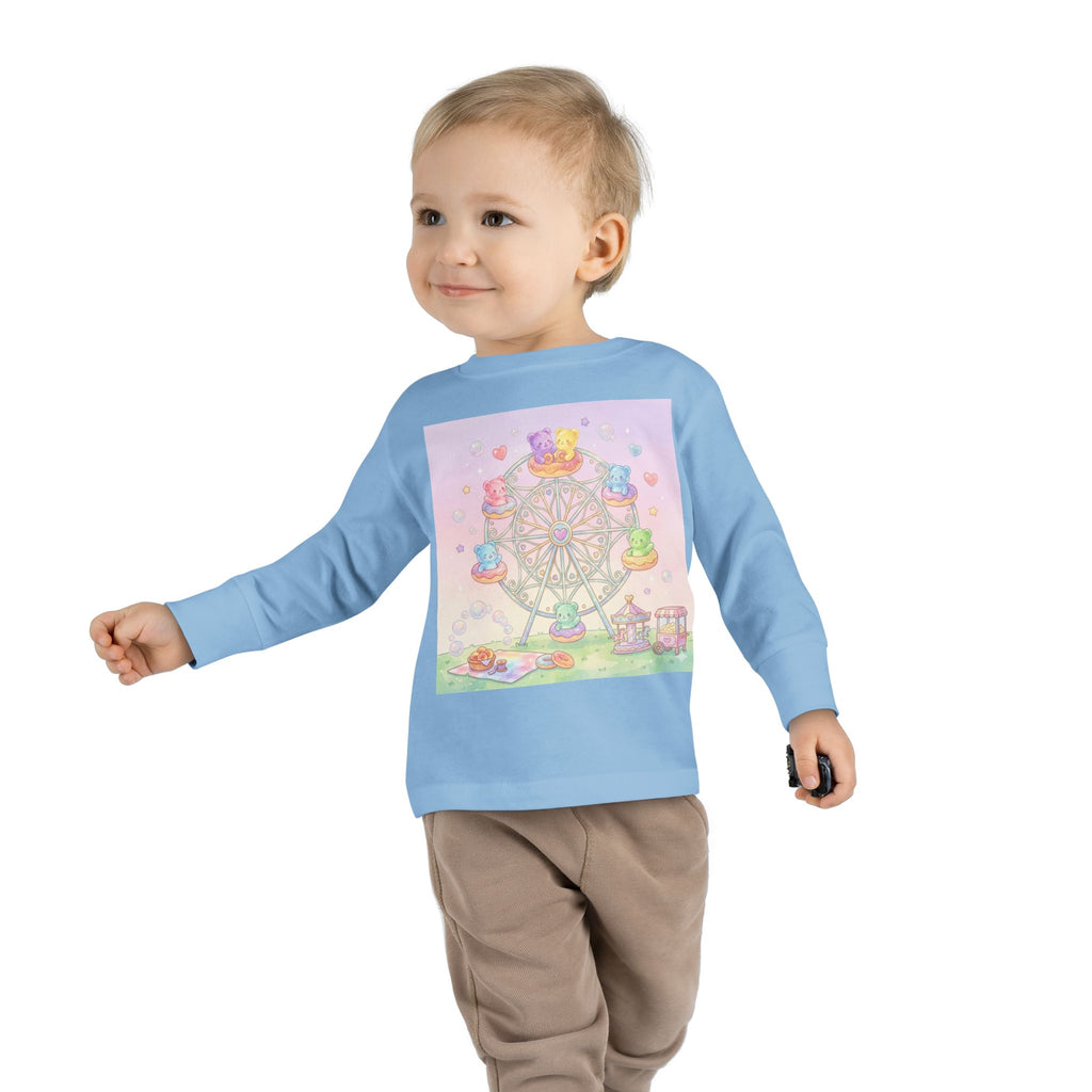 Pastel Carnival Ferris Wheel, Oozy Bear Gummy Friends- Graphic Long Sleeve Shirt