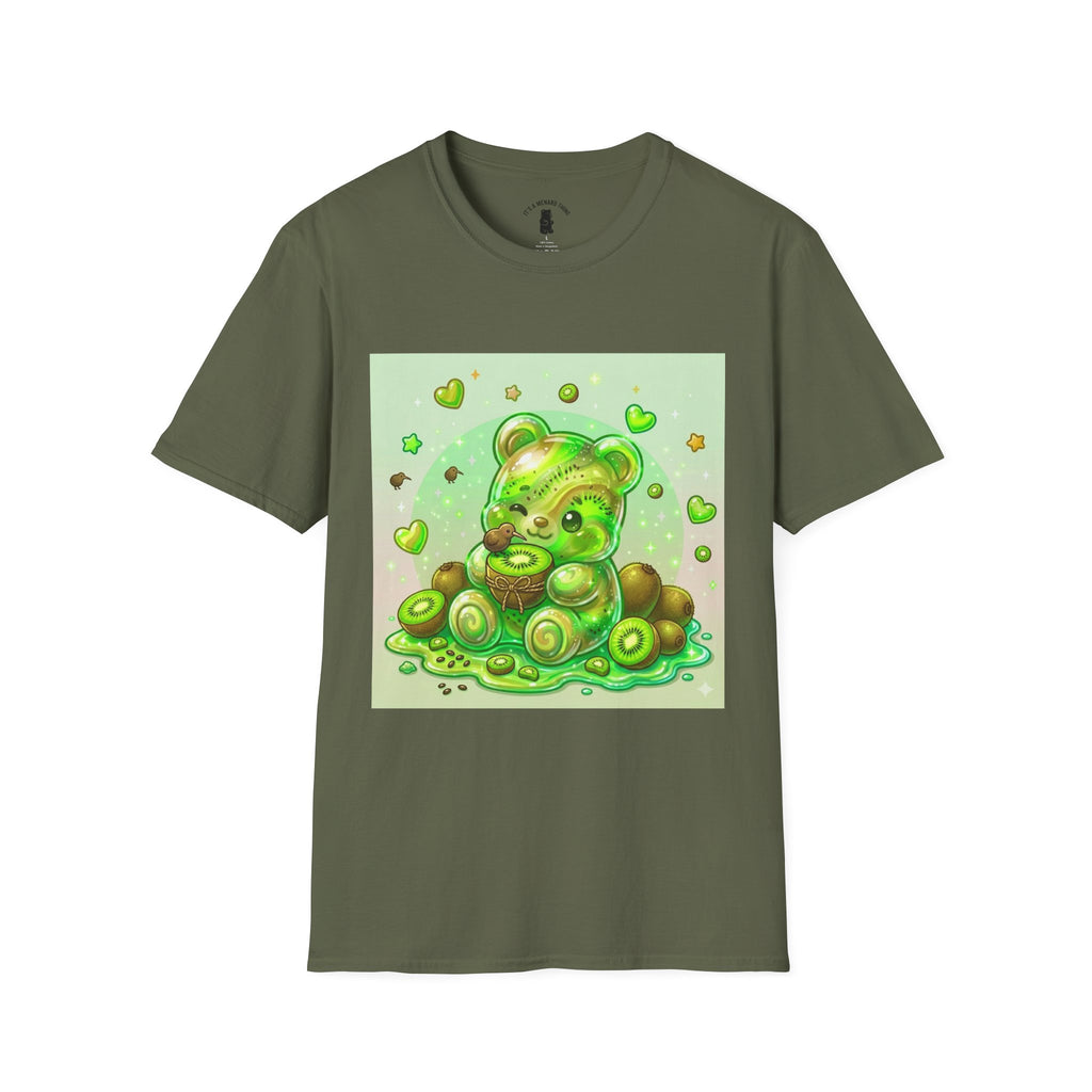 Kiwi Green Gooey Gummy Bear T-Shirt — Cute Graphic Tee