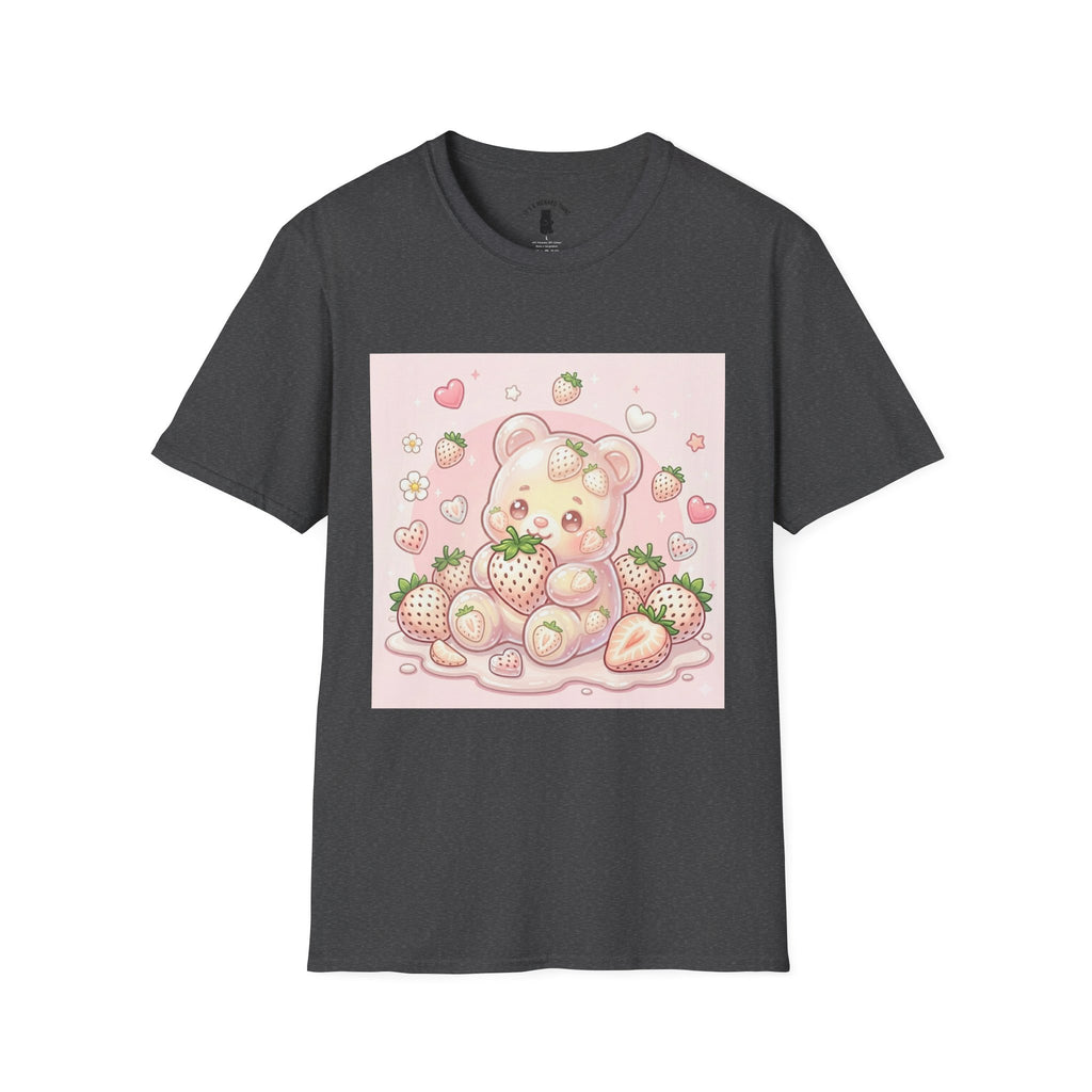 Exotic White Strawberry Oozy Bear Friend — Kawaii Fruit Design