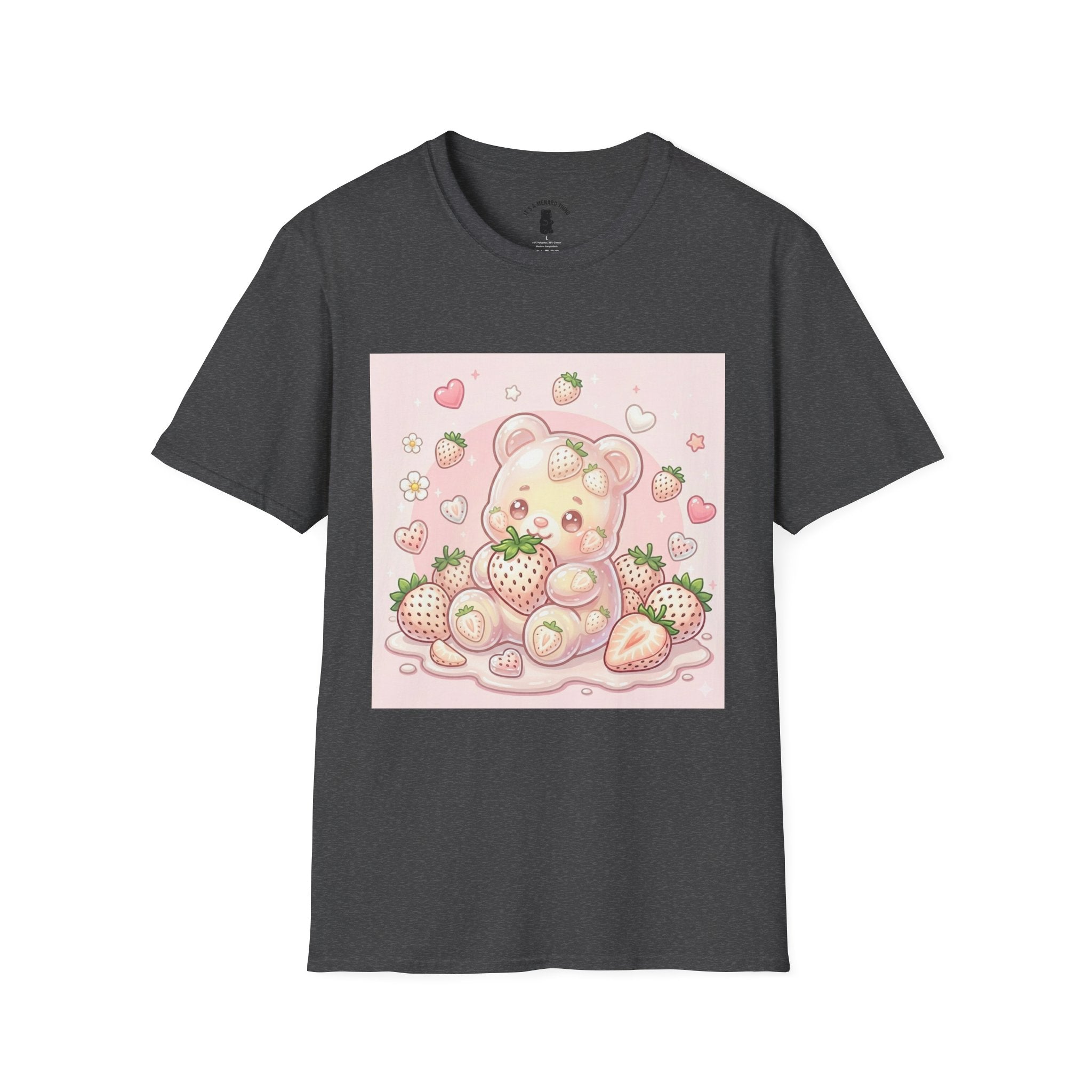 Exotic White Strawberry Oozy Bear Friend — Kawaii Fruit Design