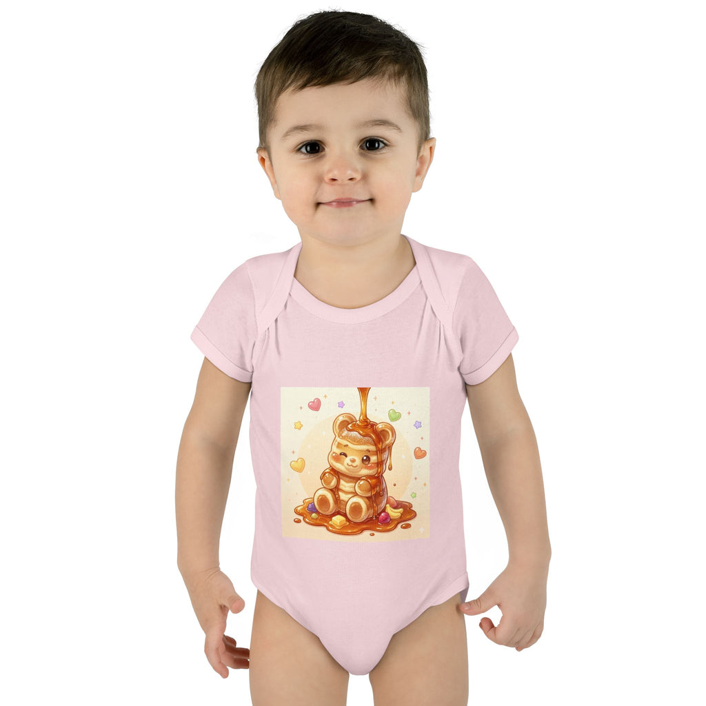 Fluffy Gooey Pancake Gummy Bear Baby Bodysuit — Cute Gummy bear Infant Onesie