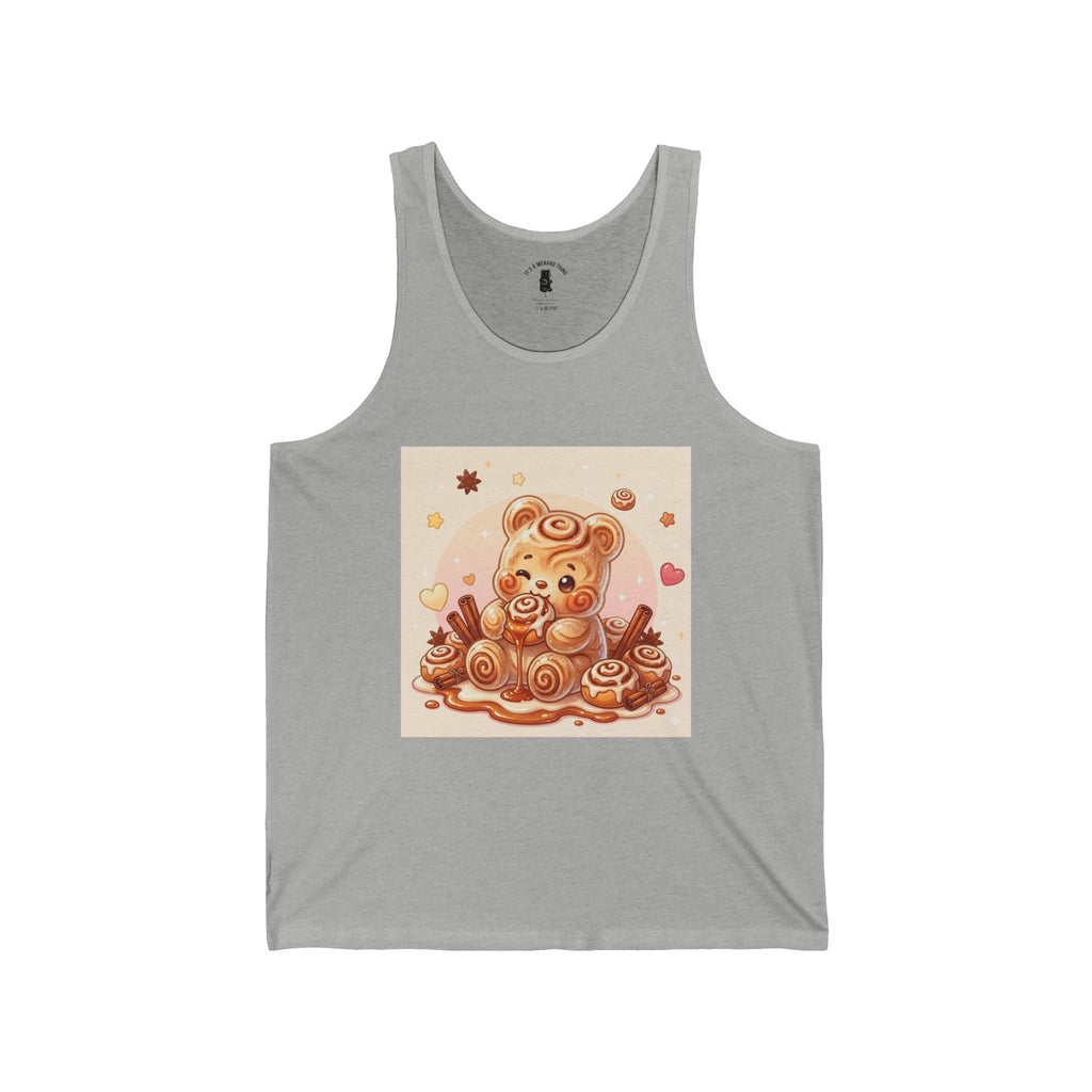 Sweet Baked Cinnamon Roll and Frosting, Gooey Gummy Bear — Kawaii Graphic Tank