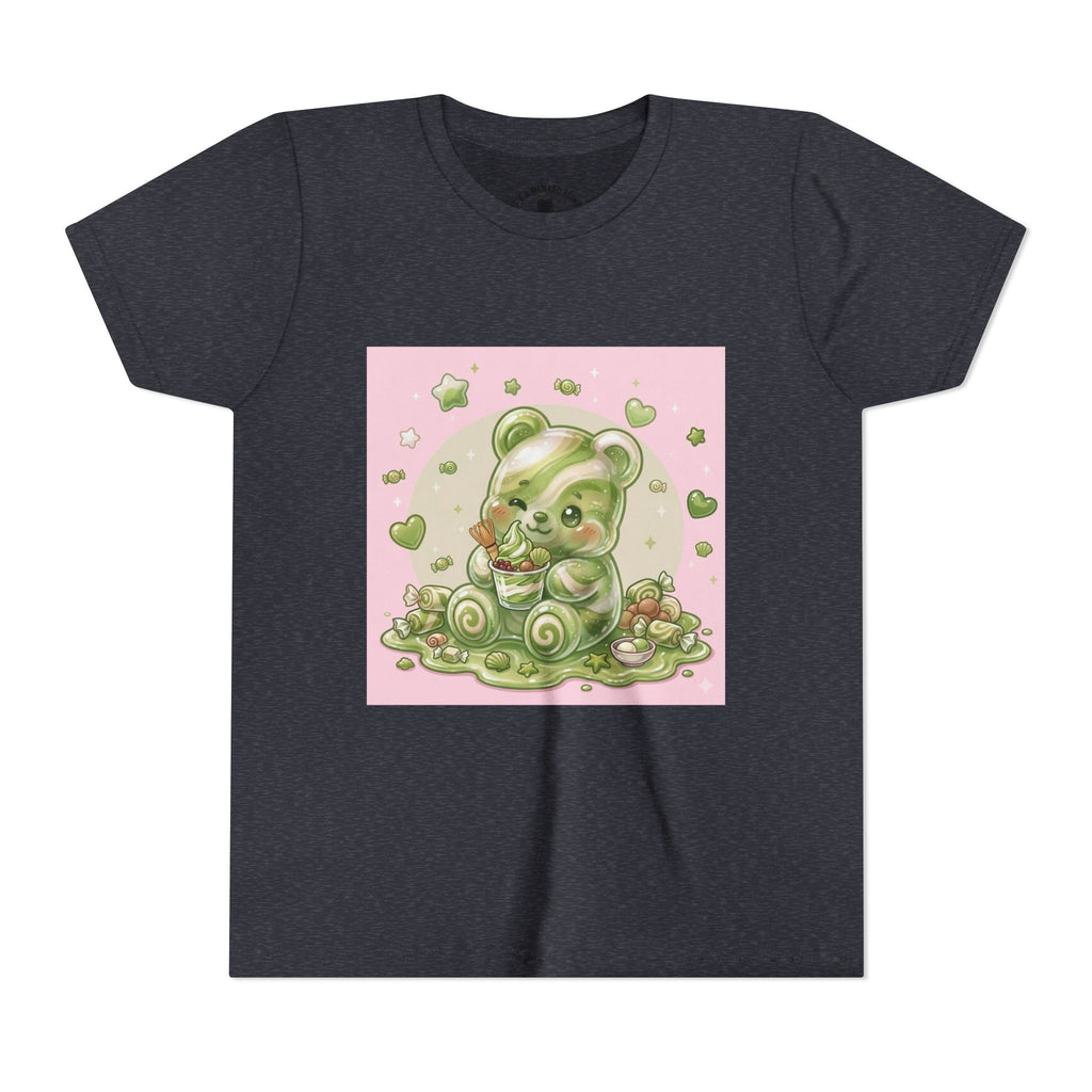 Matcha and Cream Gooey Gummy Bear Graphic Youth T-Shirt