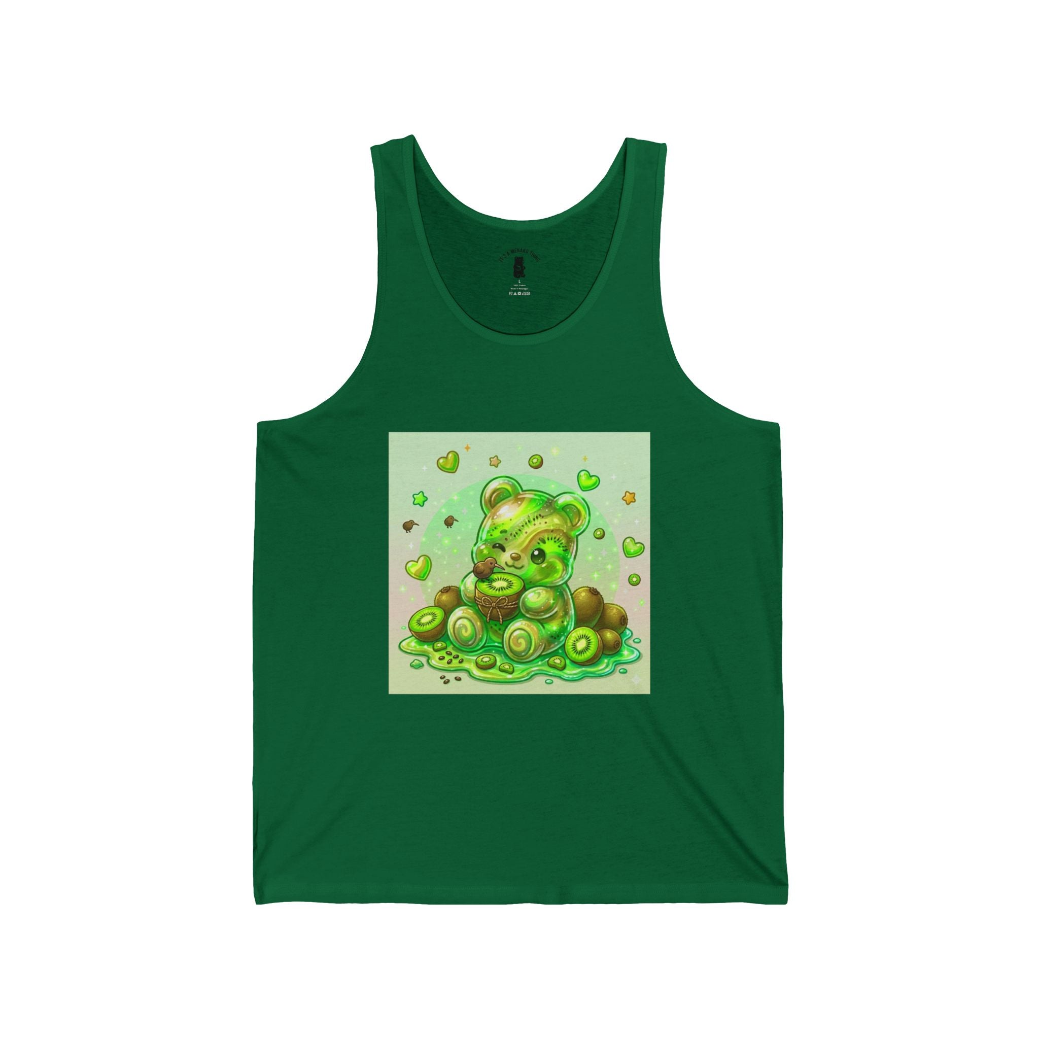 Ripe Juicey Kiwi, Green Gooey Gummy Bear — Kawaii Graphic Tank
