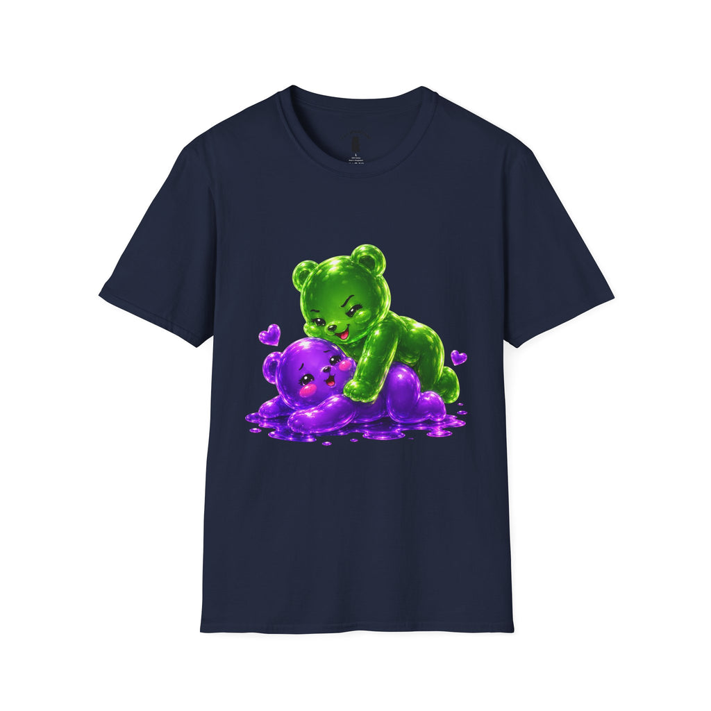 Wrestling Around, Special Neon Addition Oozy Bear Gummy Couple- Graphic Shirt (Adults Only)