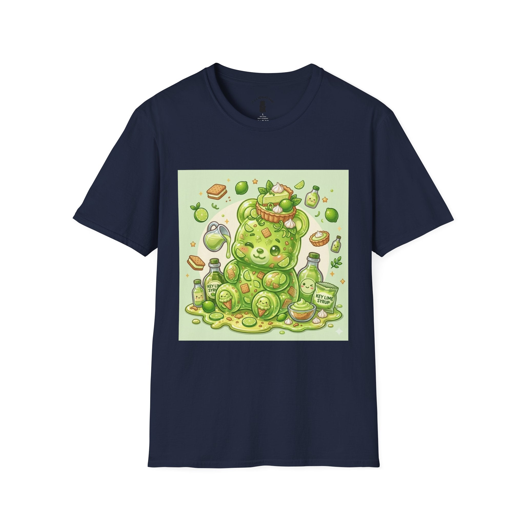 Keylime cream Pie, Exotic Gooey Gummy Bear — Kawaii Illustration T-Shirt