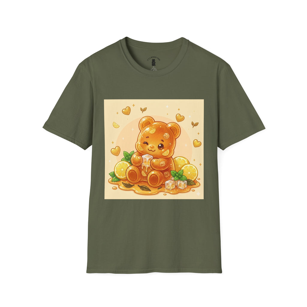 Honey Iced Tea on a Hot Day, Gooey Gummy Bear Tee — Cute Graphic T-Shirt