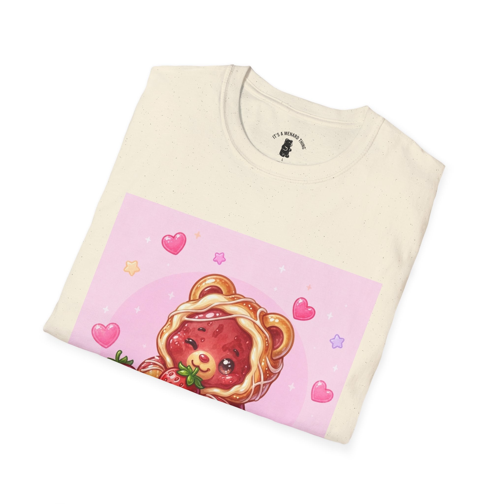 Strawberry Danish Gooey Gummy Bear- Cute Graphic T-Shirt