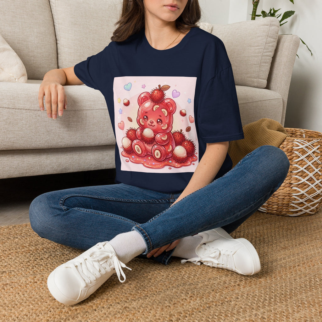Frech Lychee Fruit, Yummy Oozy Gummy Bear Friend— Kawaii Graphic Shirt