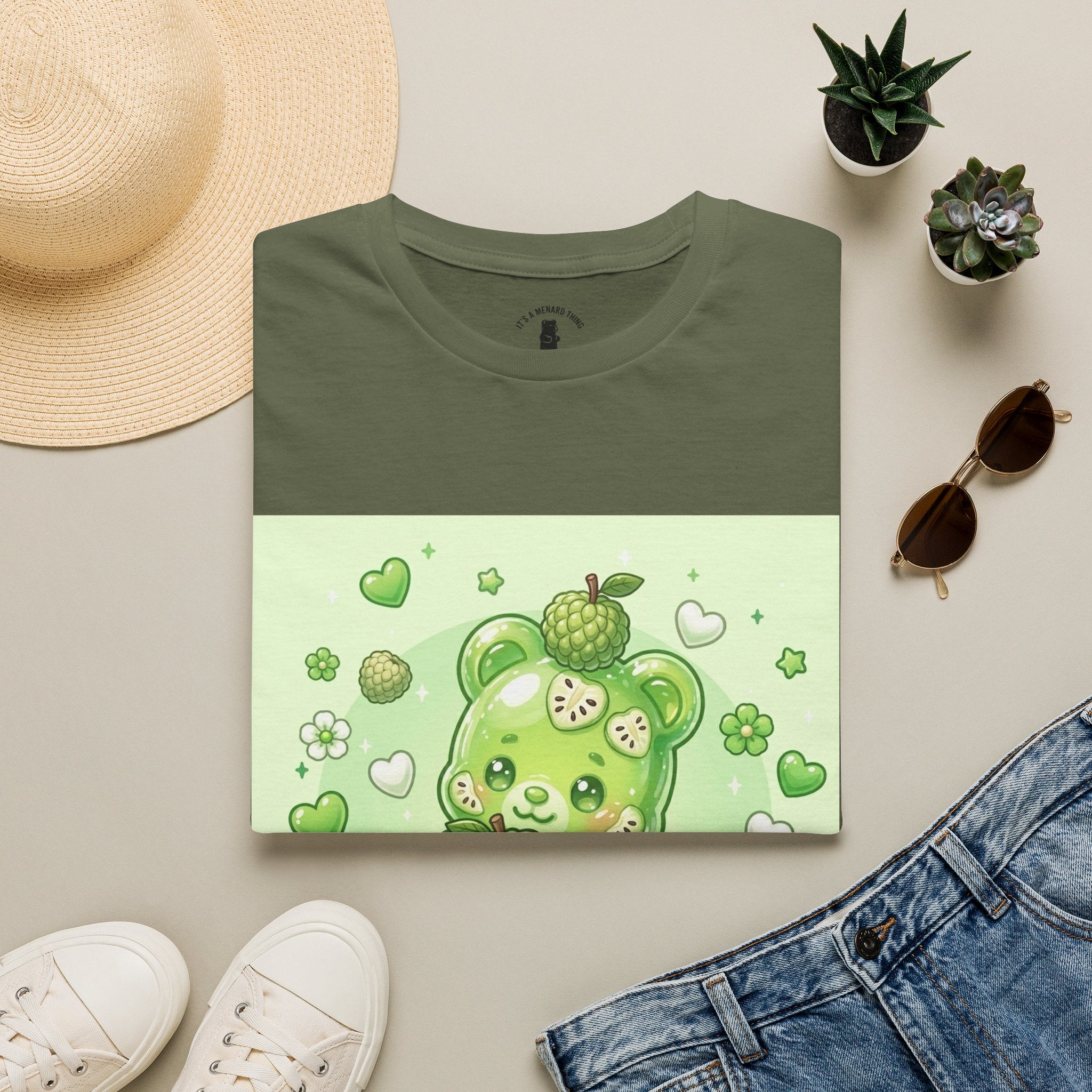 Yummy Ripe Sugar Apple, Exotic Oozy Gummy Bear- Kawaii Graphic Shirt