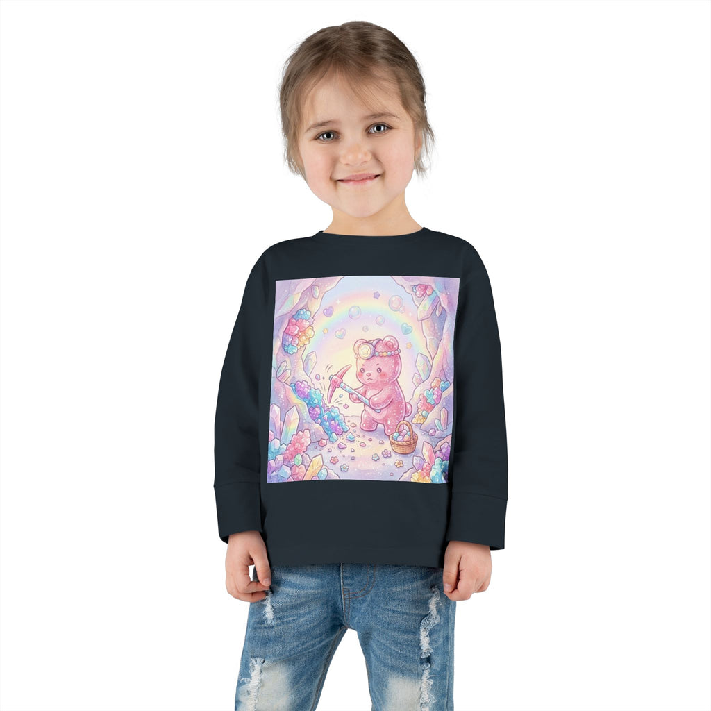 Rock Candy Minor, Pink Oozy Bear Gummy Friend- Graphic Long Sleeve Shirt