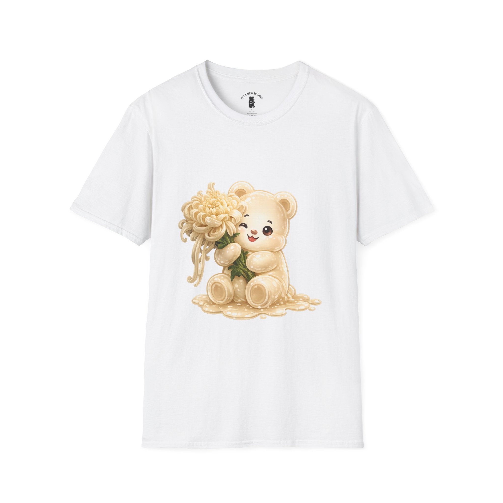 Chrysanthemum Special, Cream Oozy Bear Friend Special Flower Additon- Graphic Shirt