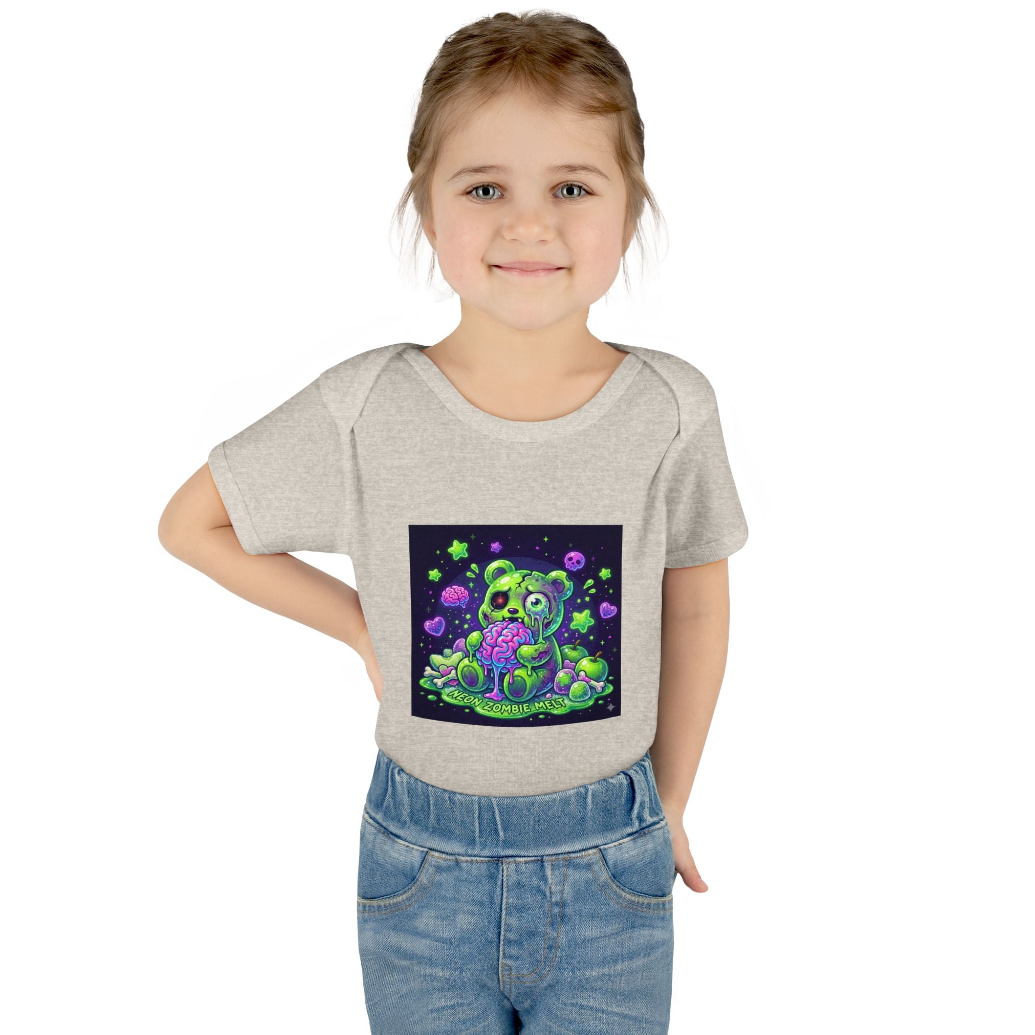 Baby Bodysuit — Neon Zombie Halloween Gooey Gummy Bear