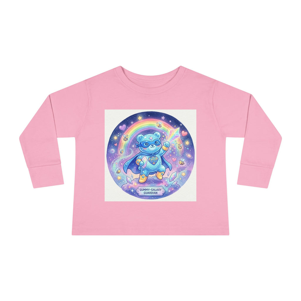 Superhero Blue Oozy Bear- Graphic Long Sleeve Shirt