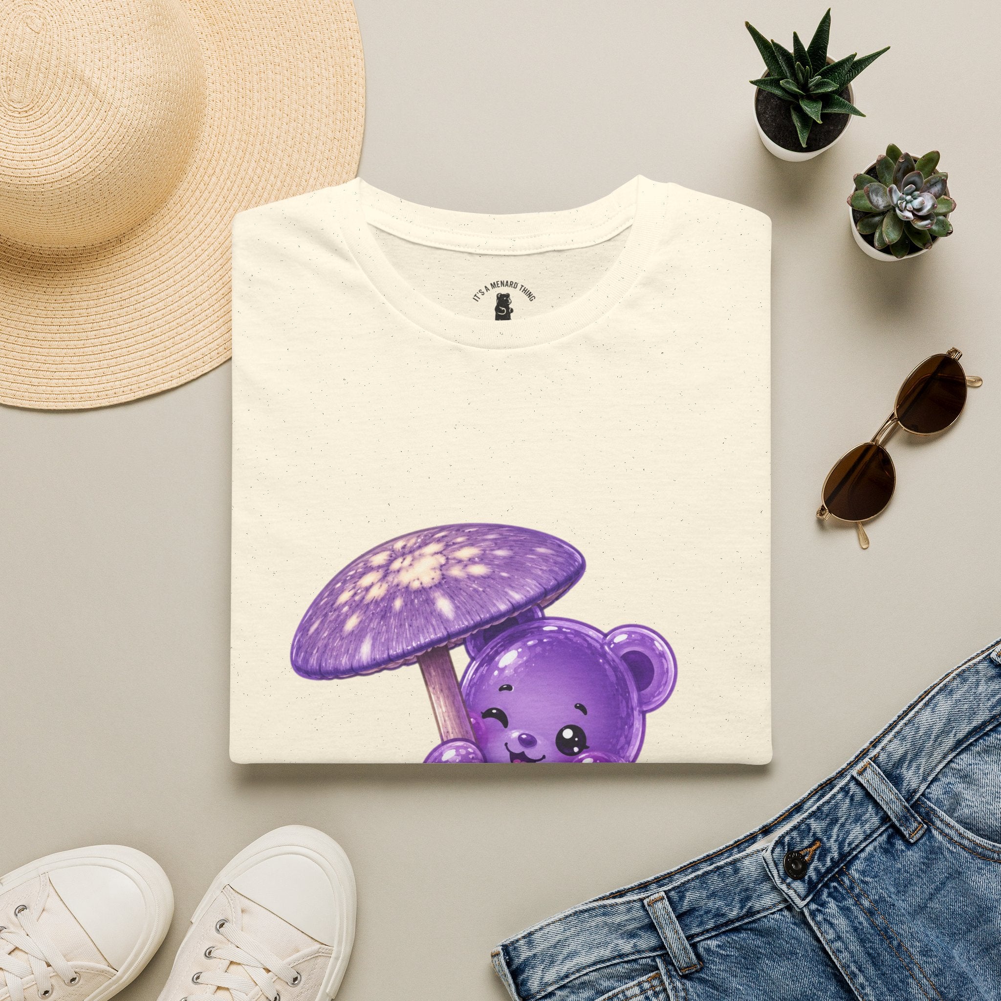 Purple Cortinarius Violaceus Mushroom Oozy Bear Special- Graphic Shirt