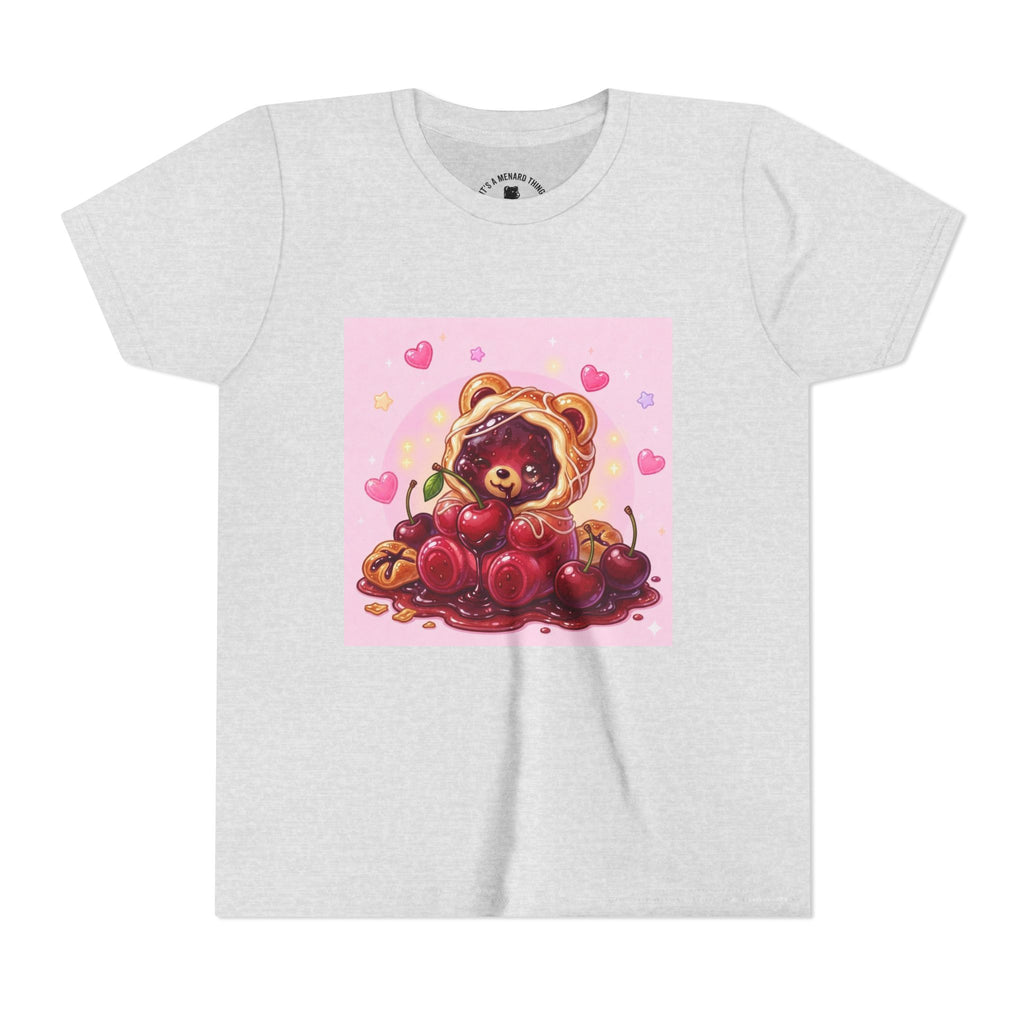 Cherry Danish Gooey Gummy Bear Graphic Youth T-Shirt