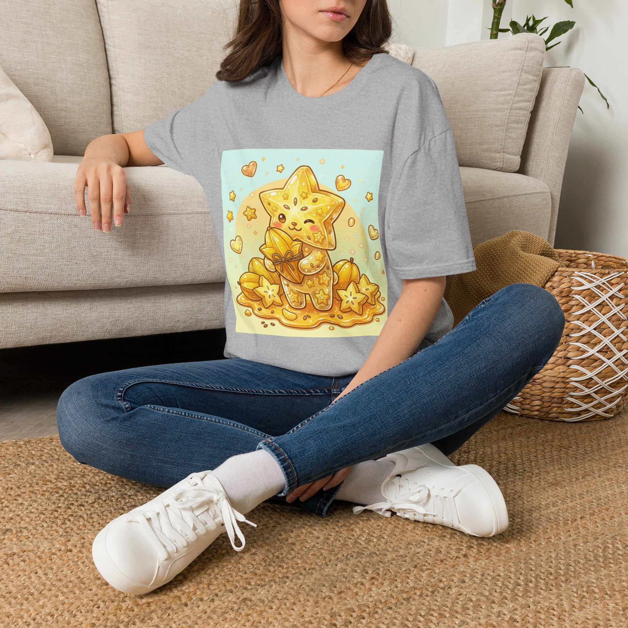 Star Fruit Special Exotic Fruit Oozy Bear Gummy Friend- Kawaii Graphic Shirt