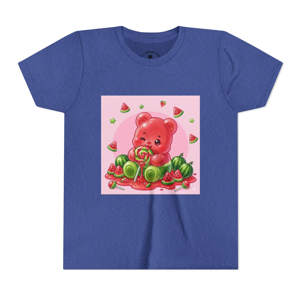 Watermelon Swirl Lollipop Gooey Gummy Bear- Youth Shirt