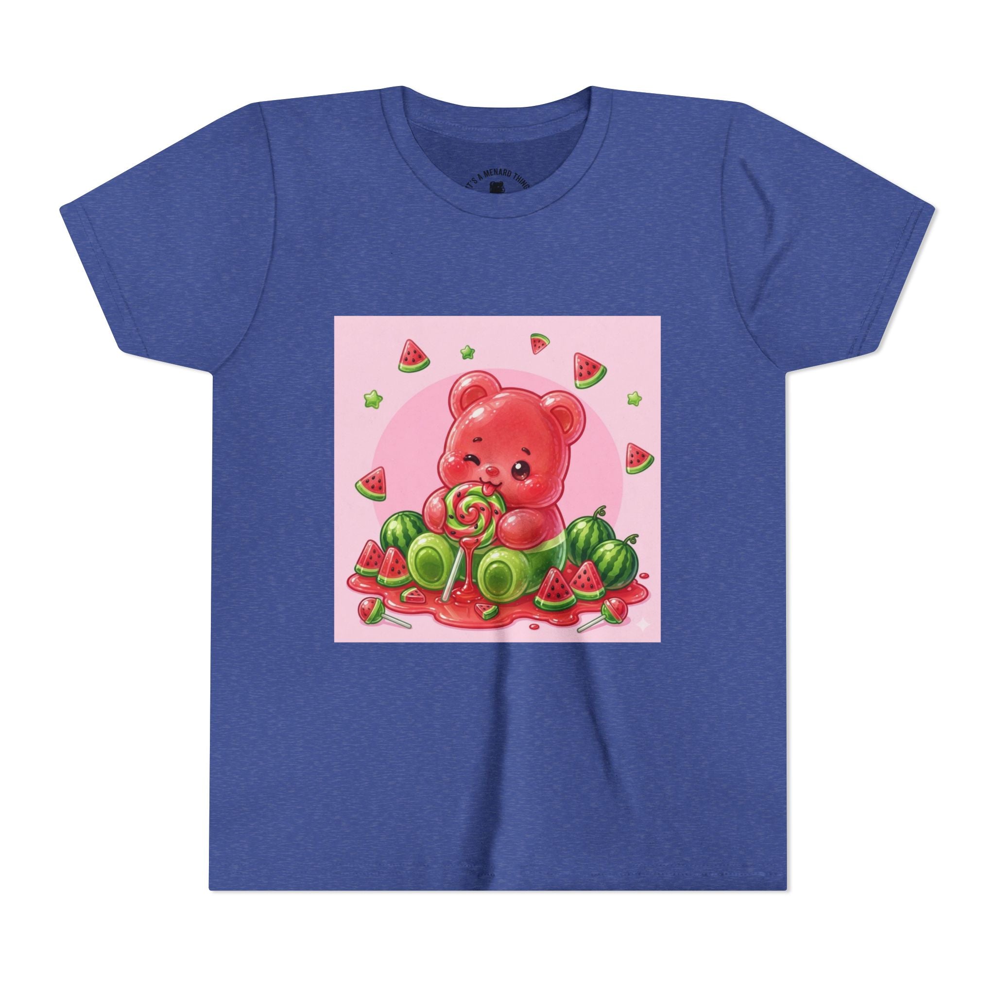 Watermelon Swirl Lollipop Gooey Gummy Bear- Youth Shirt