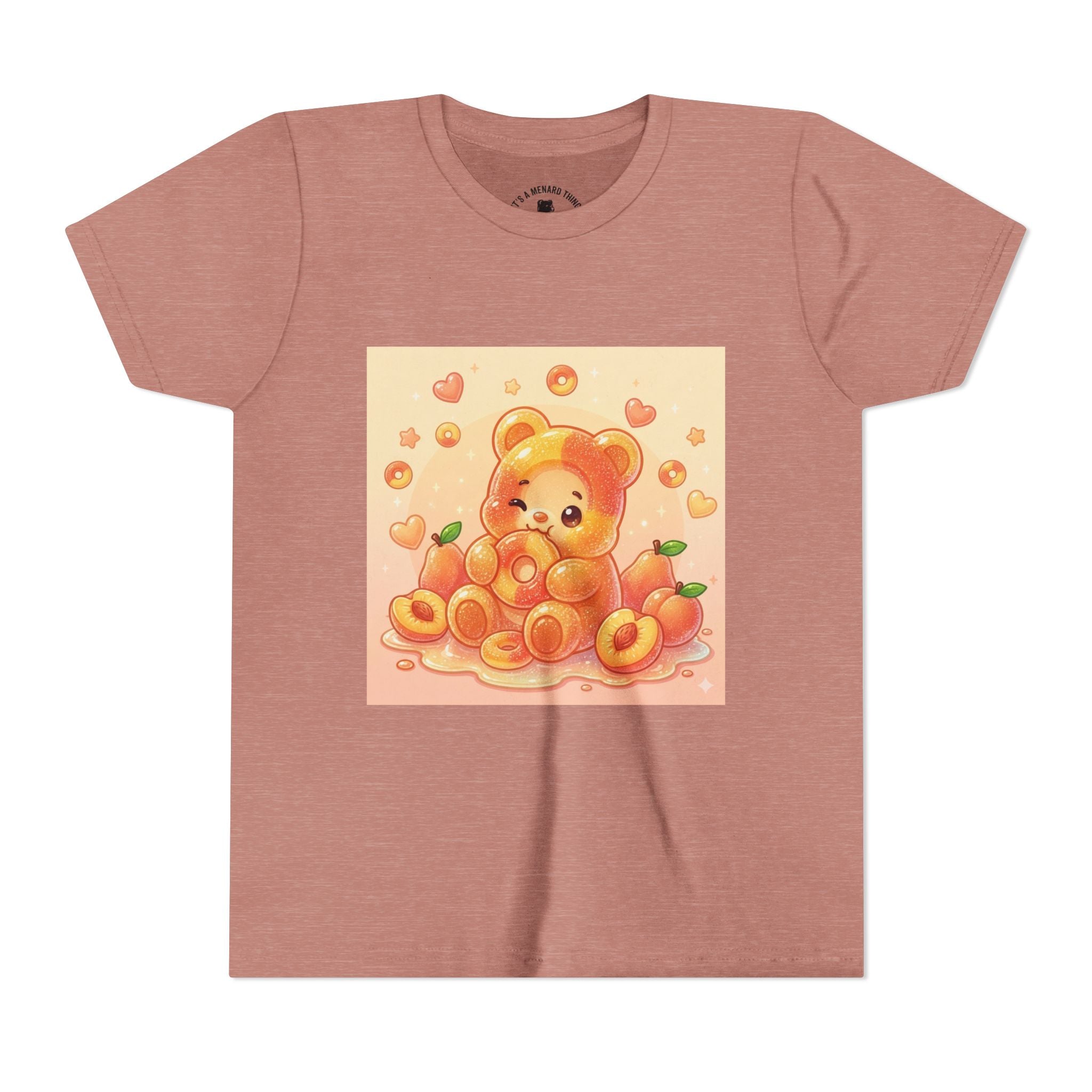 Peach Ring Gooey Gummy Bear Kids Short Sleeve Shirt