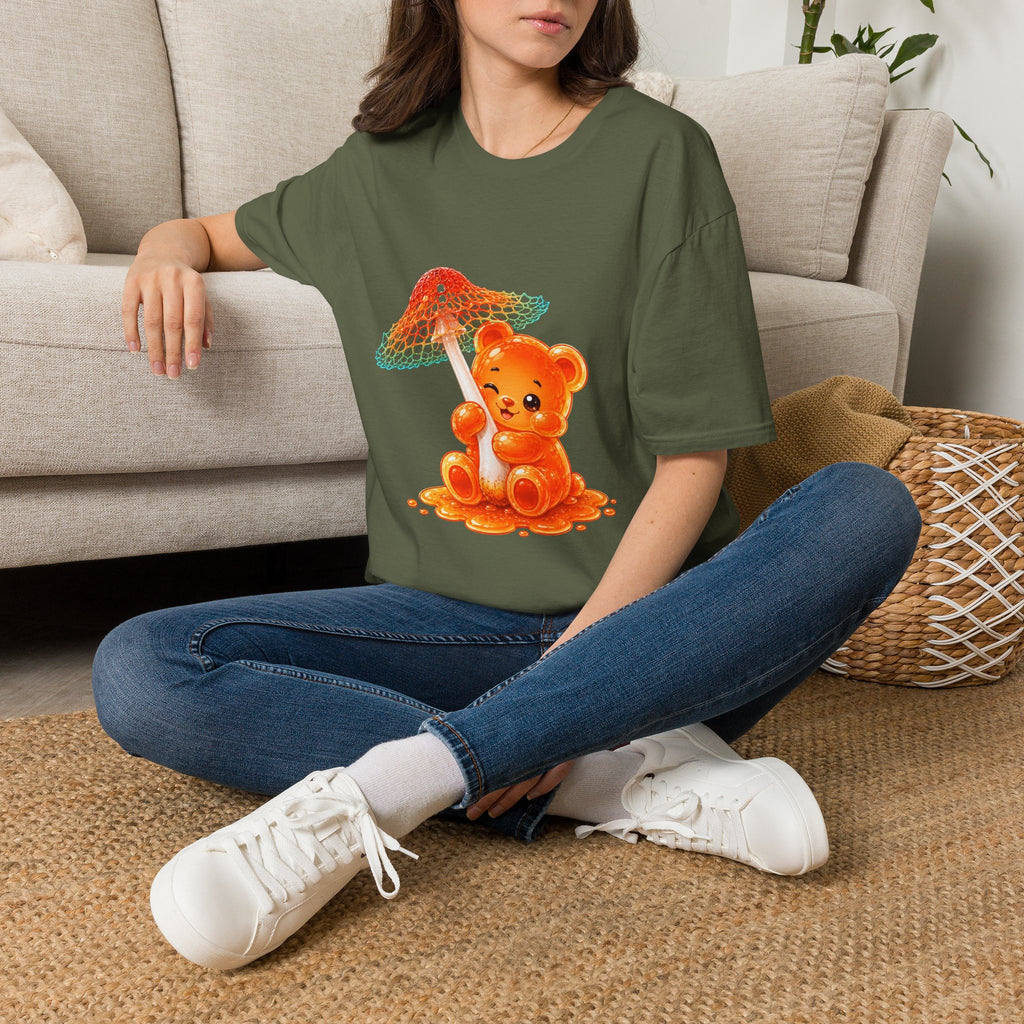 Rare Orange and Green Mushroom, Oozy Bear Gummy Friend Special- Graphic Shirt