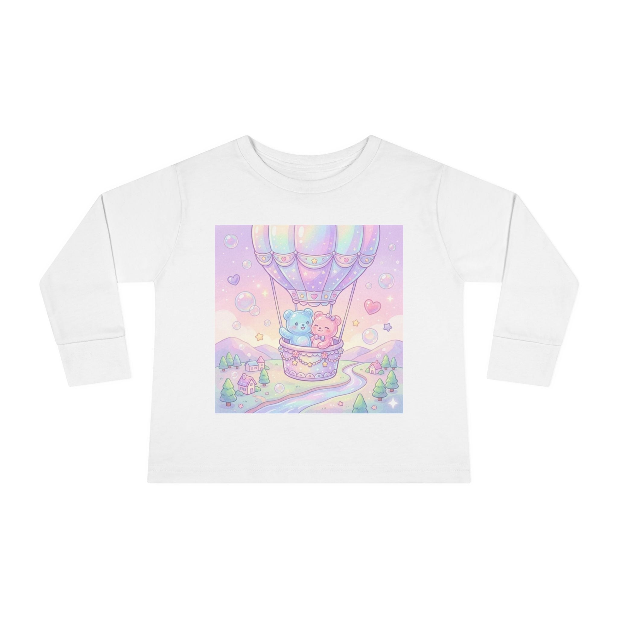 Hot Air Balloon Adventure, Oozy Bear Gummy Friends- Graphic Long Sleeve Shirt