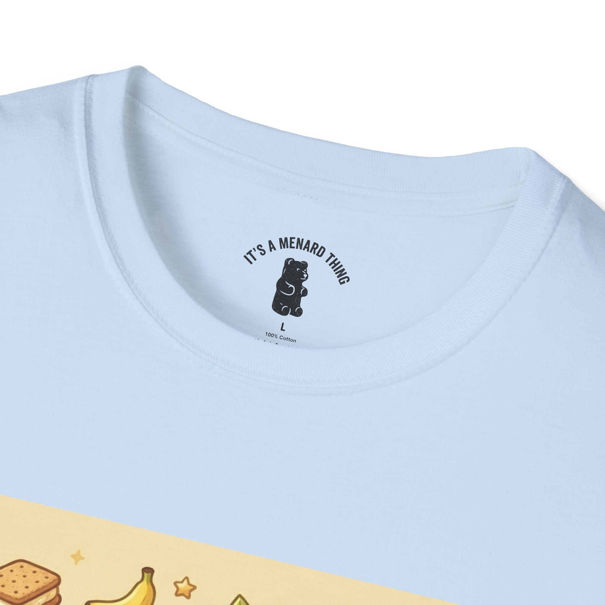 Banana Cream Pudding & Vanilla Cookies, Gooey Gummy Bear — Cute Cartoon T-Shirt