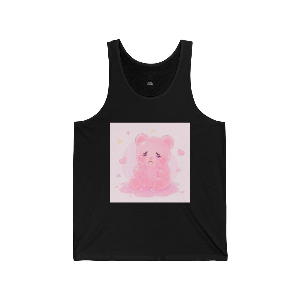 Pink Crying Gooey Gummy Bear  – Cute Pastel Sleeveless Shirt