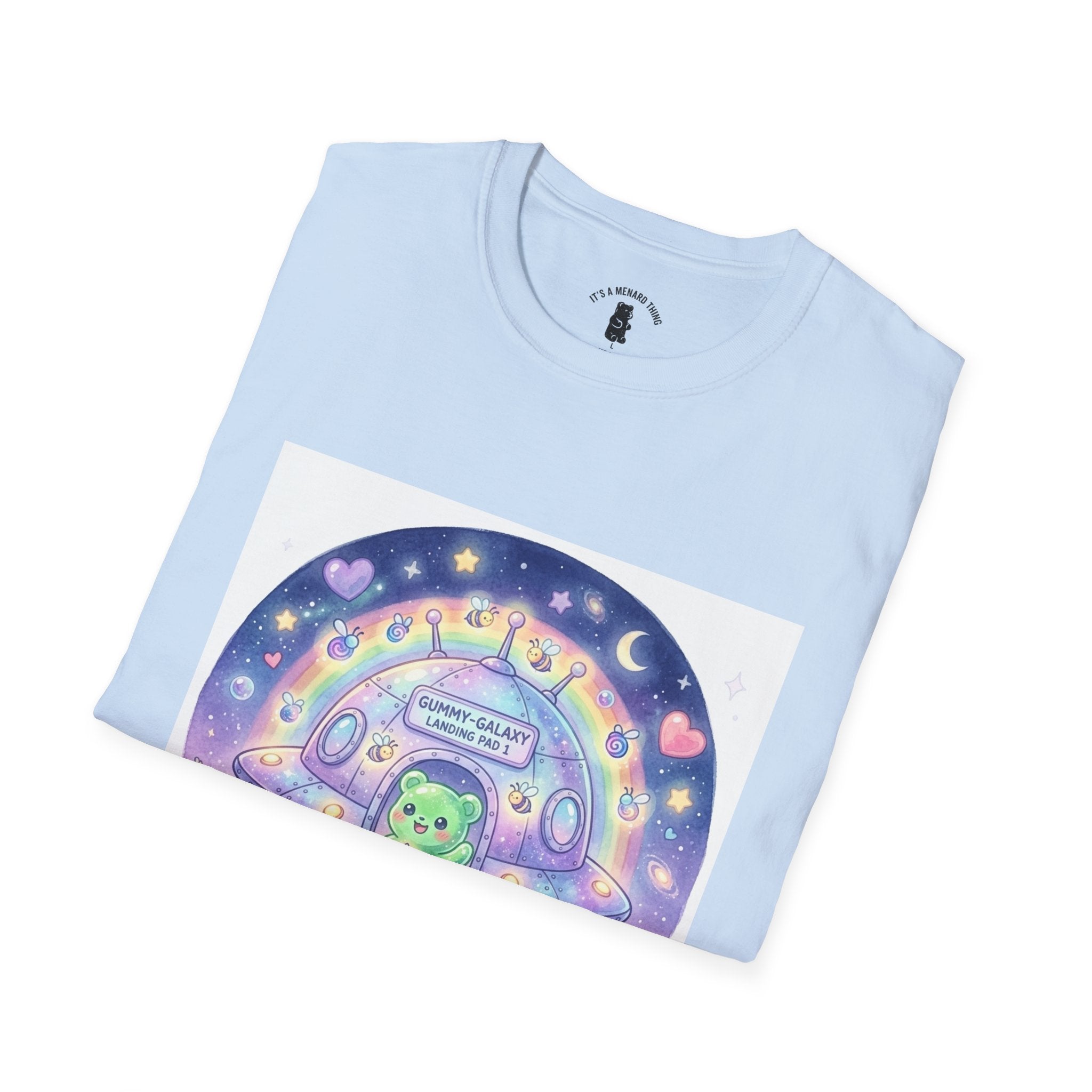 Alien Spaceship, Green Gooey Gummy Space Friend— Kawaii UFO Design