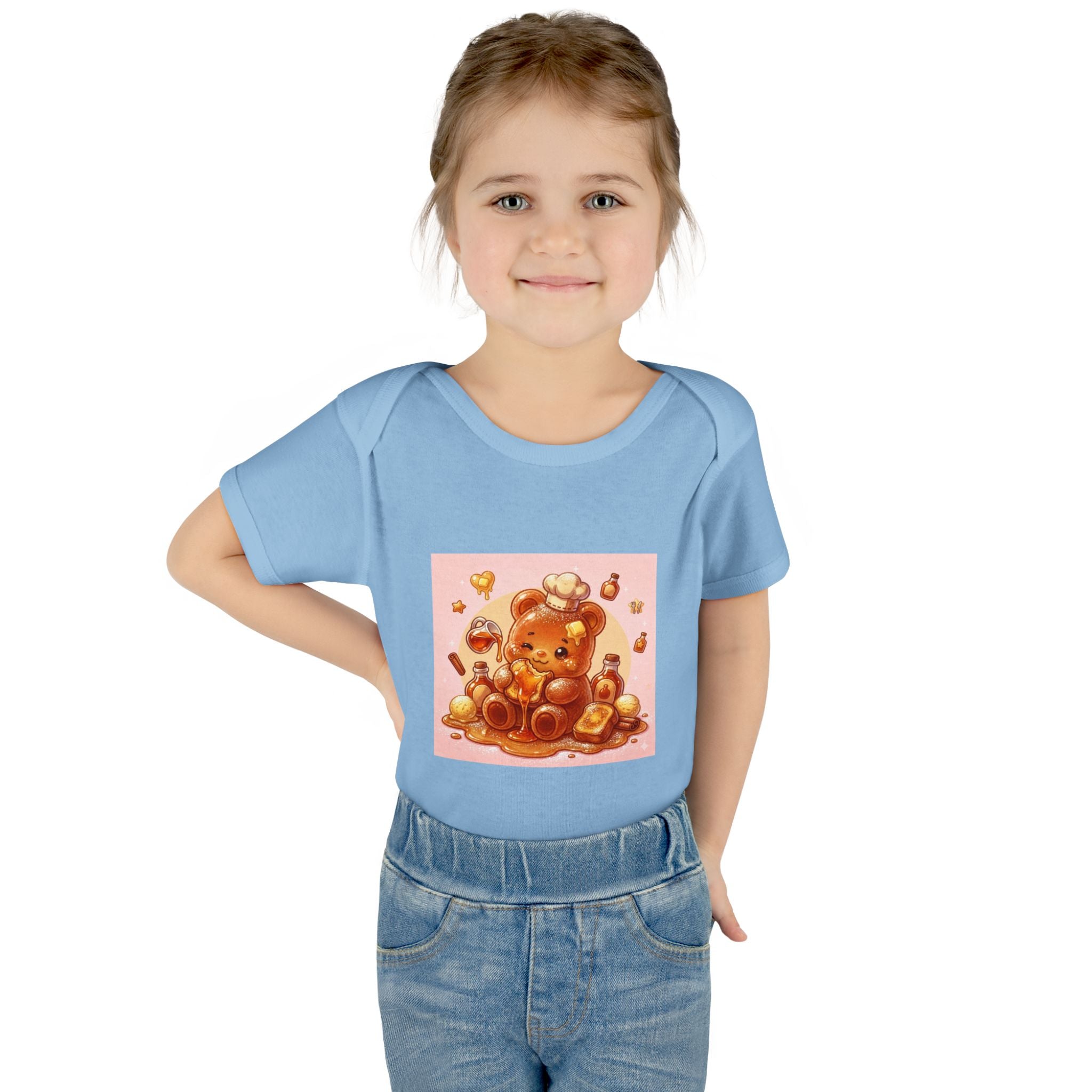 French Toast Gooey with Syrup Gummy Bear & Hearts Design