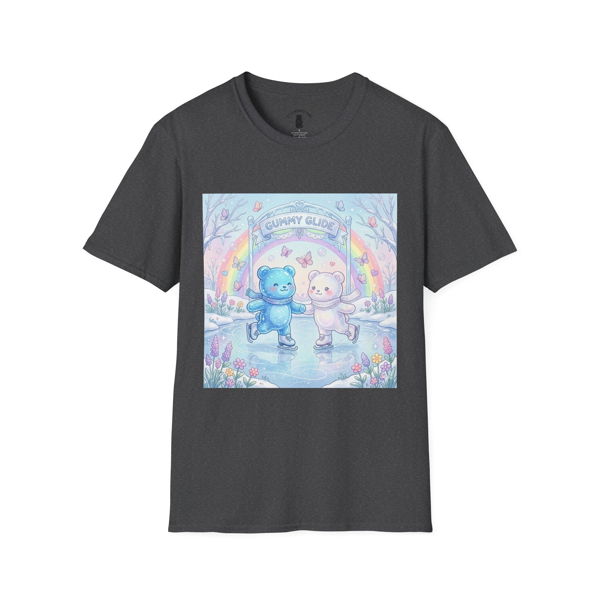 Ice Skating Romantic Adventure, Dou Gooey Gummy Bears— Kawaii Graphic T-Shirt