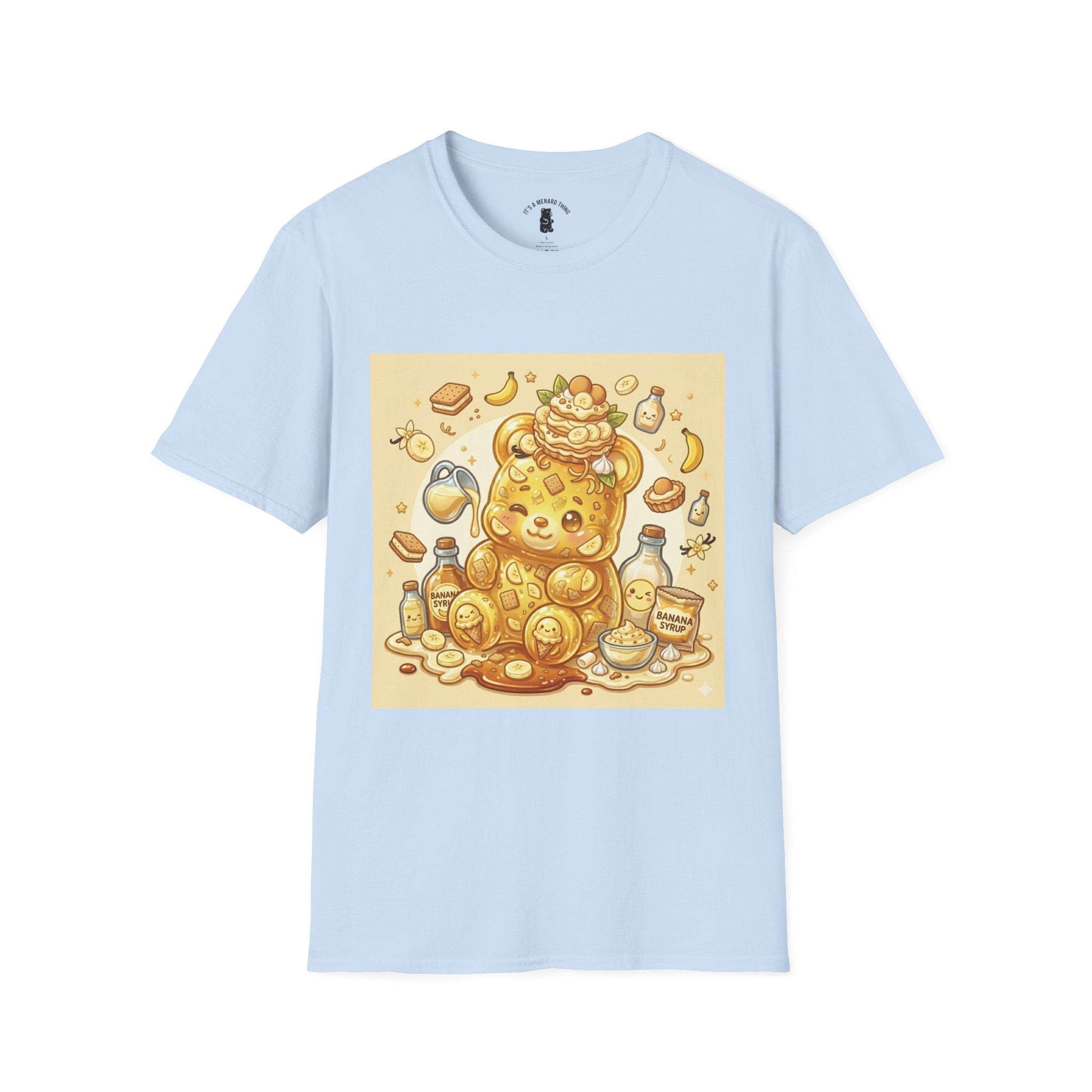 Banana Cream Pudding & Vanilla Cookies, Gooey Gummy Bear — Cute Cartoon T-Shirt