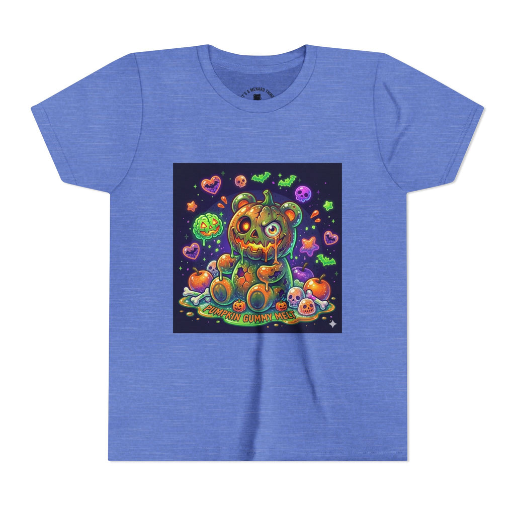 Cute Creepy Pumpkin Head Gooey Gummy Bear Halloween- Graphic Tee