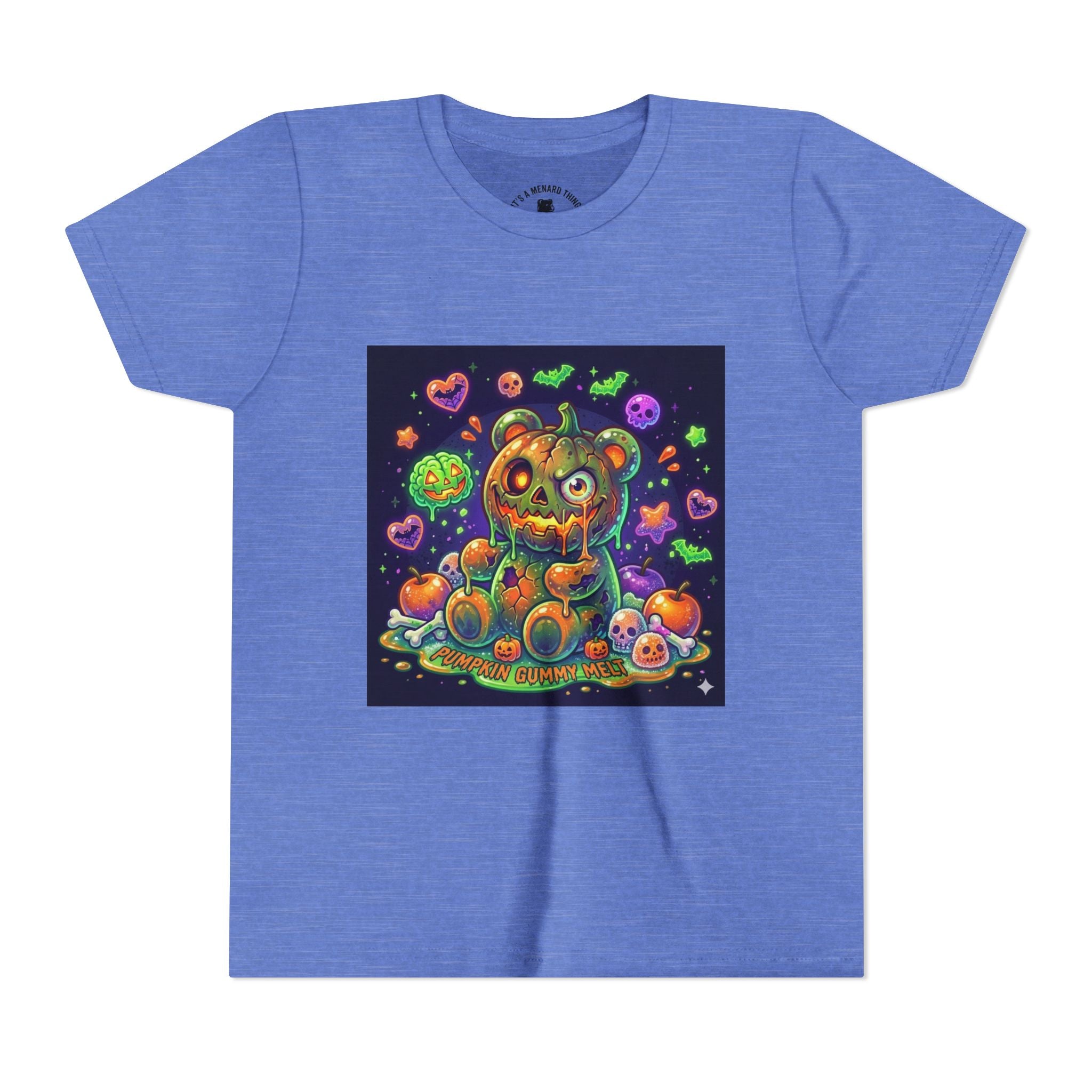 Cute Creepy Pumpkin Head Gooey Gummy Bear Halloween- Graphic Tee